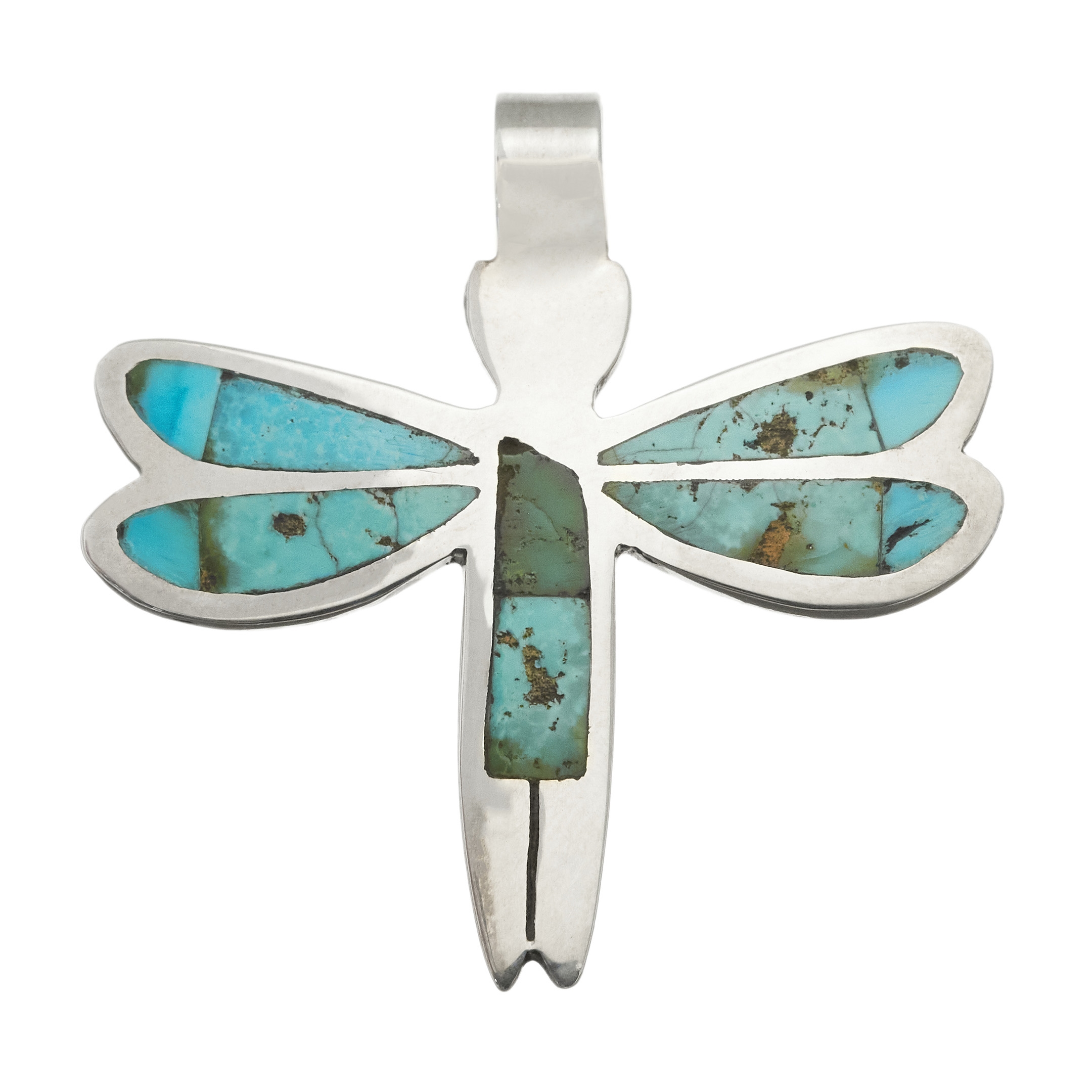 Turquoise dragonfly pendant PE642 - Harpo Paris