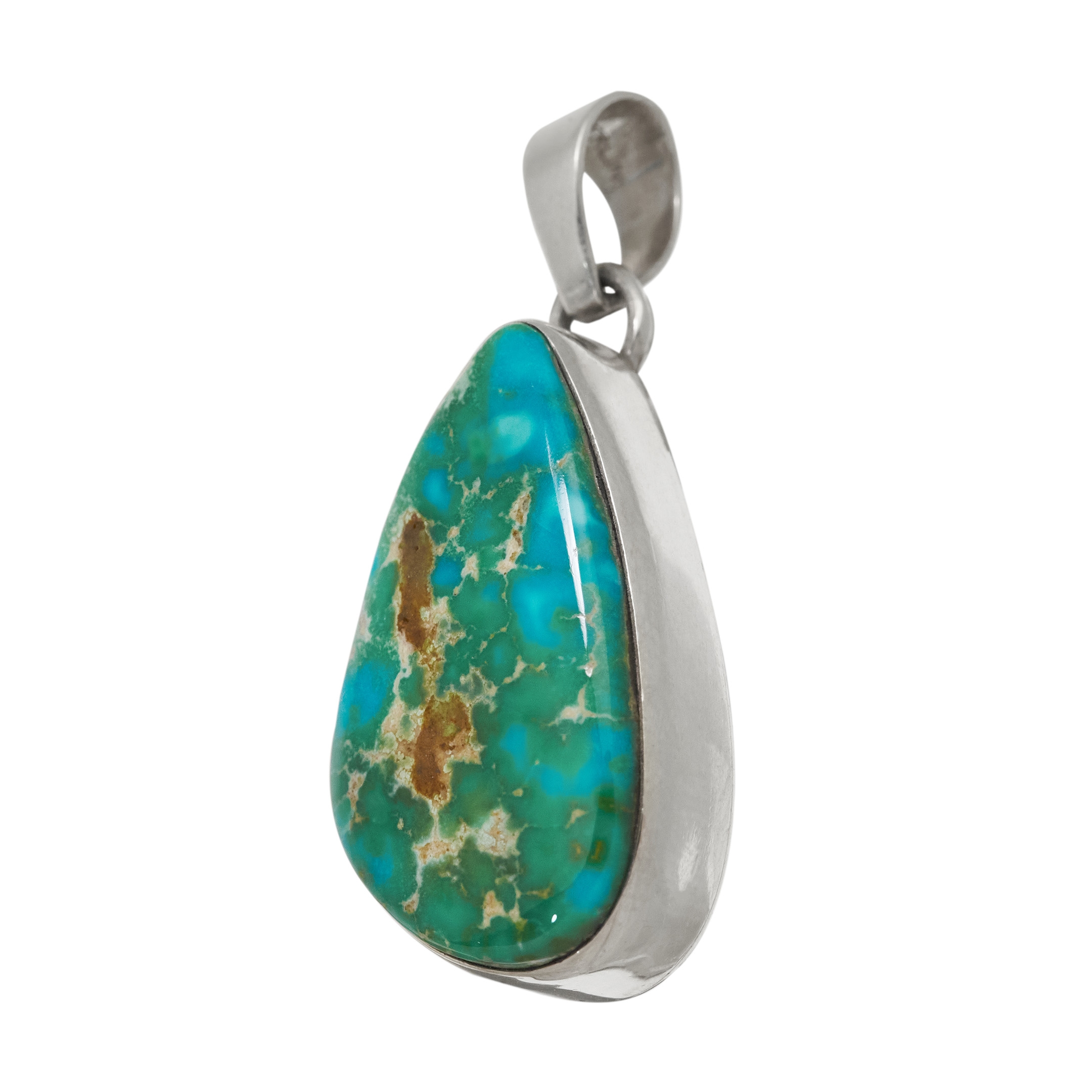 Pendentif Navajo turquoise et argent PE643 - Harpo Paris