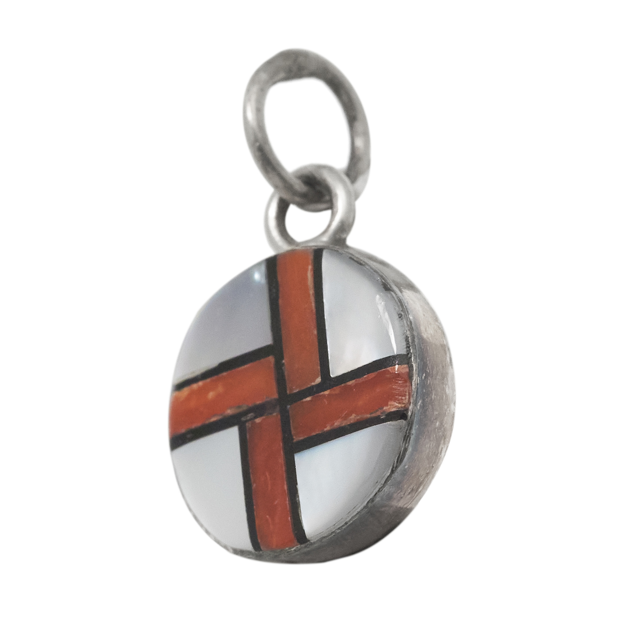 Inlay and silver pendant PE647 - Harpo Paris