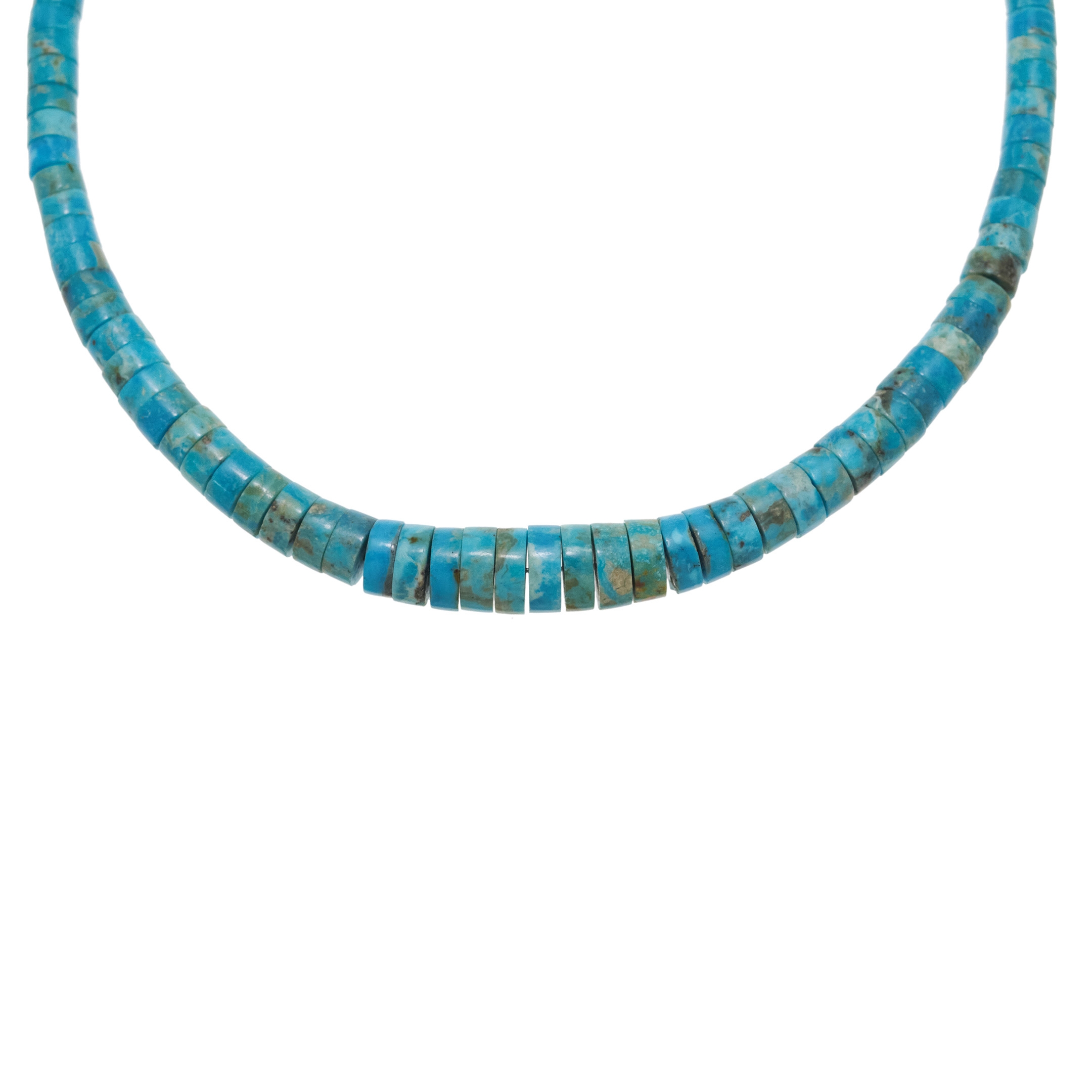 Pueblo necklace in turquoise heirs beads, CO279 - Harpo Paris