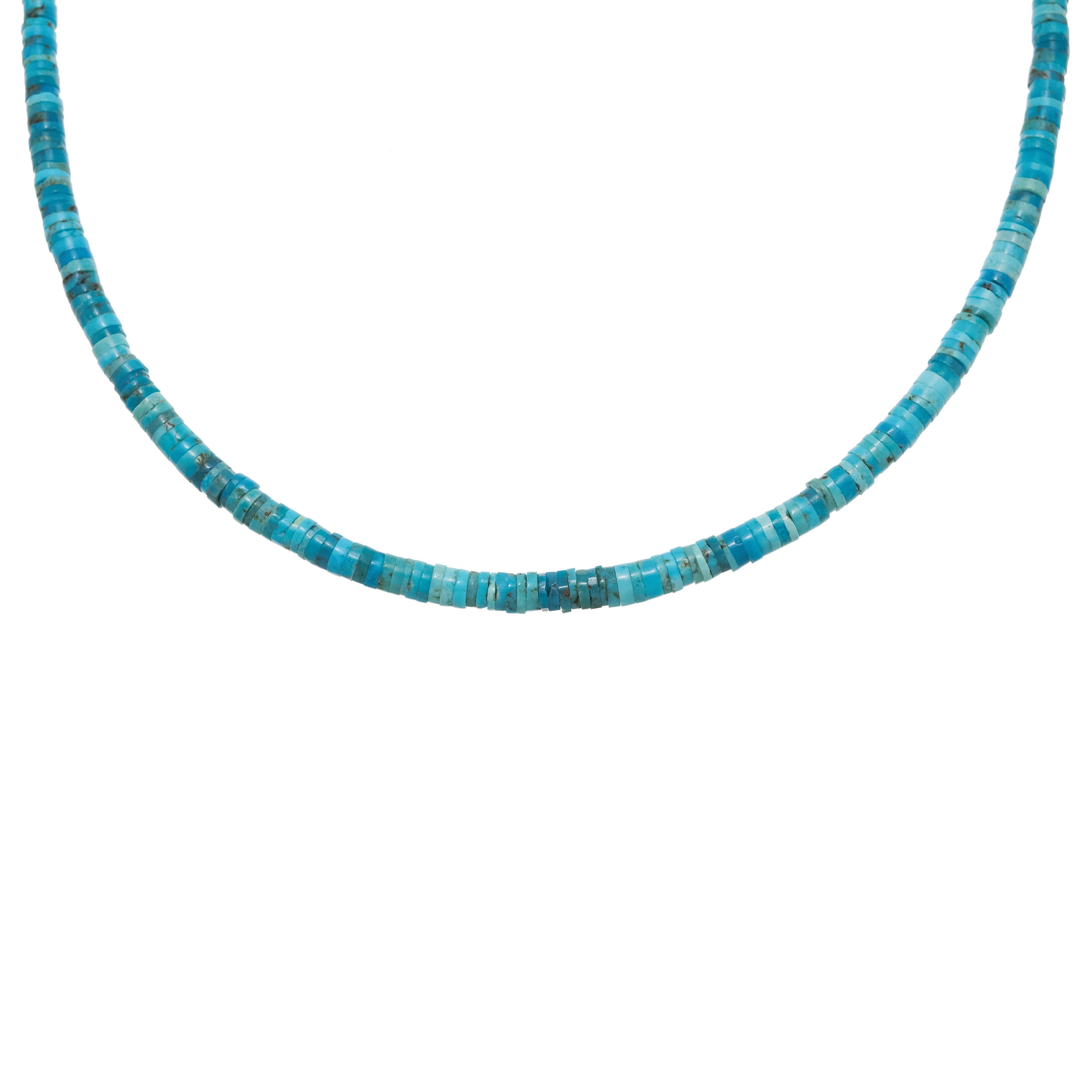 Pueblo necklace in turquoise heirs beads, CO265 - Harpo Paris