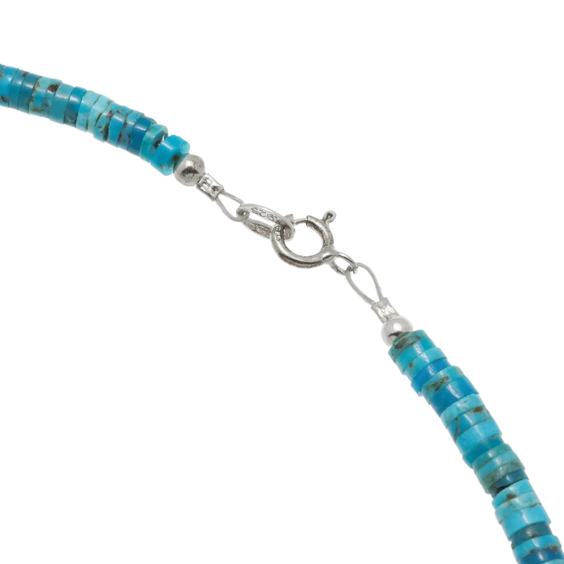 Pueblo necklace in turquoise heirs beads, CO265 - Harpo Paris