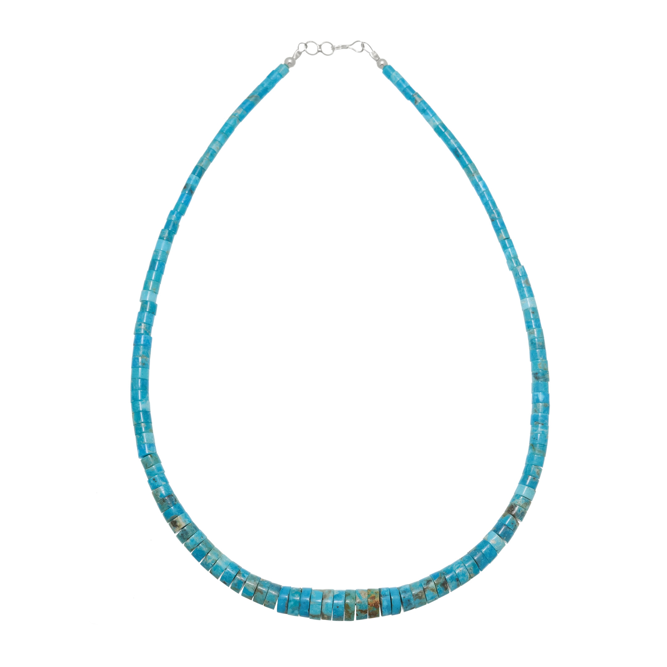 Pueblo necklace in turquoise heirs beads, CO266 - Harpo Paris