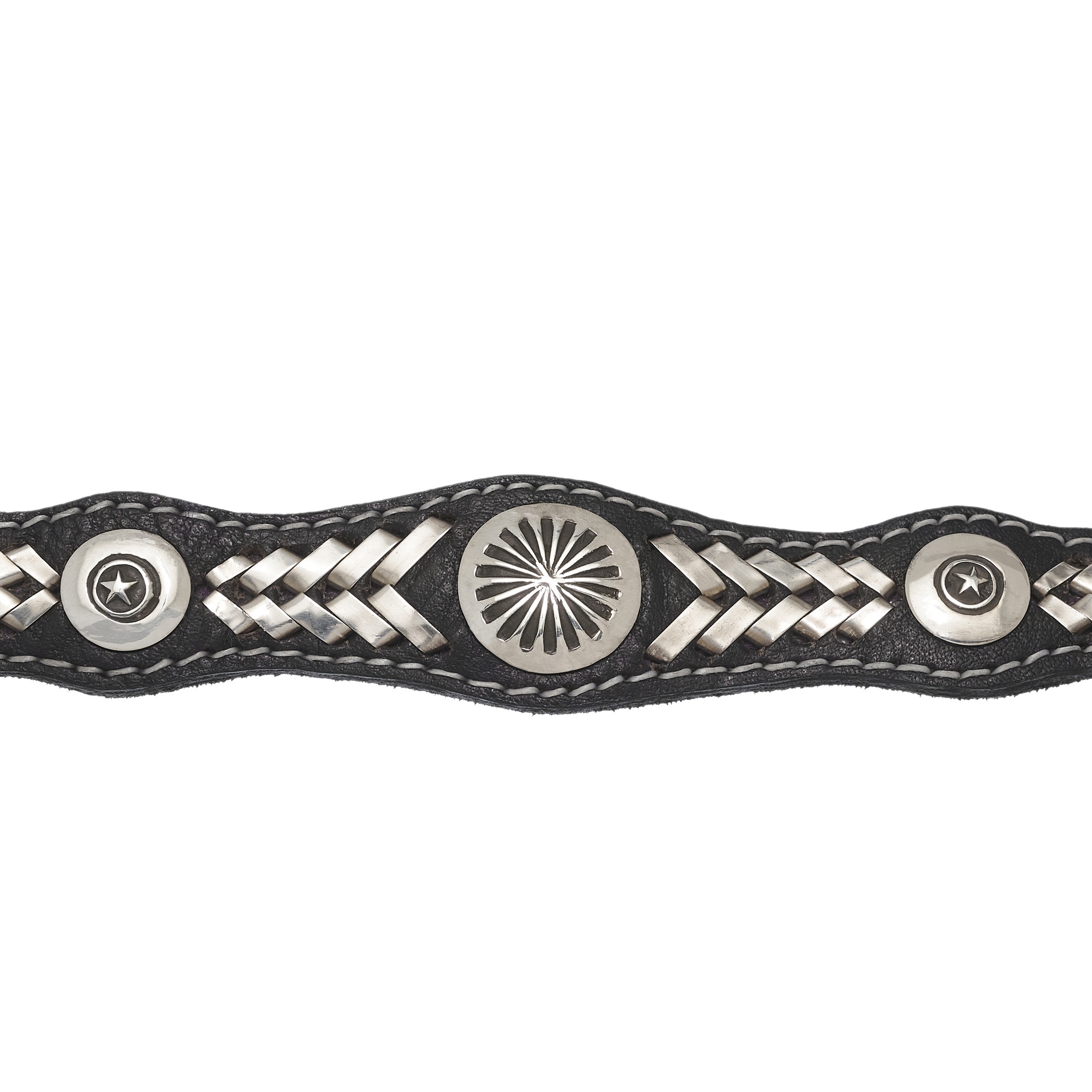 Leather and silver belt CC25 - Harpo Paris