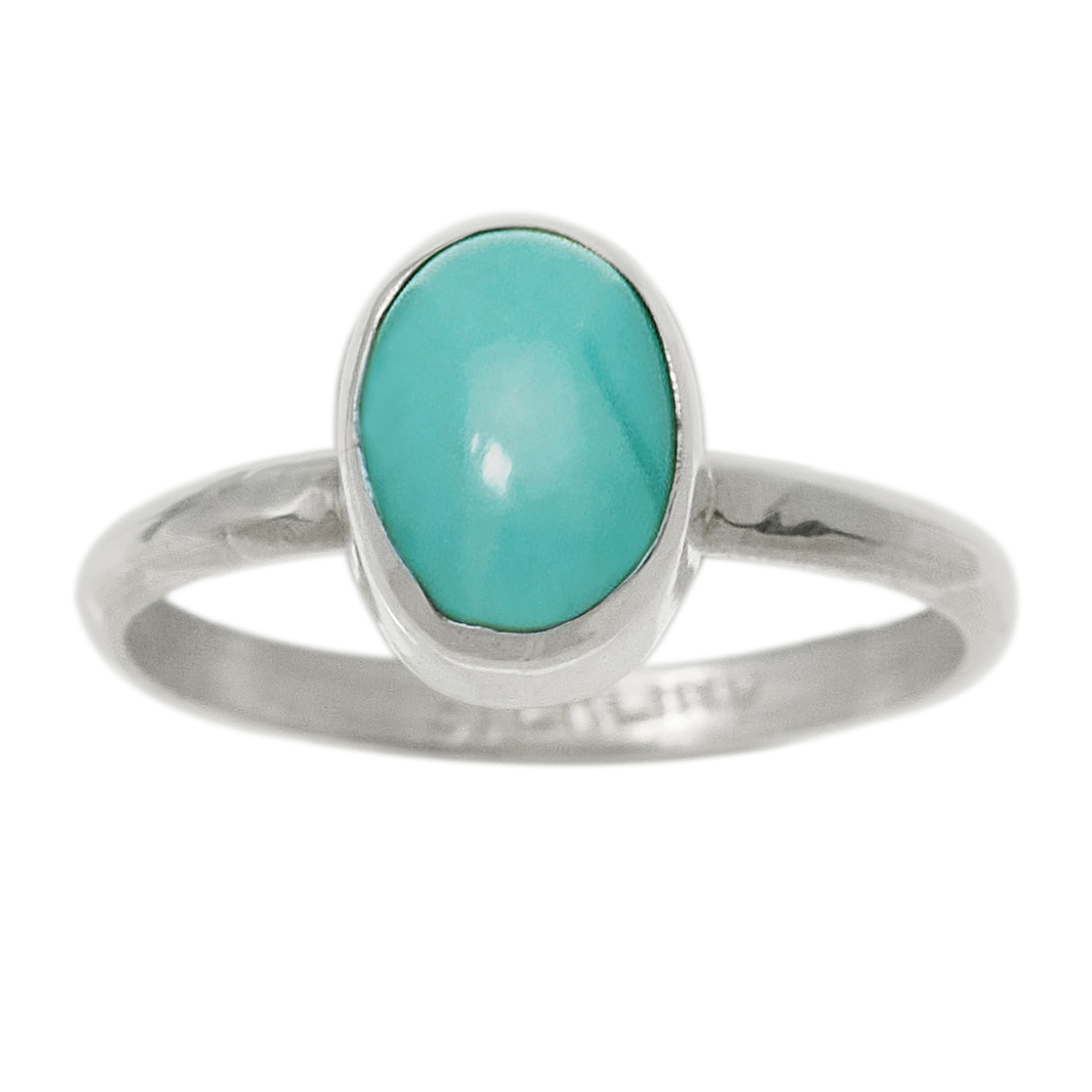 Navajo thin ring, turquoise and silver BA1770 - Harpo Paris