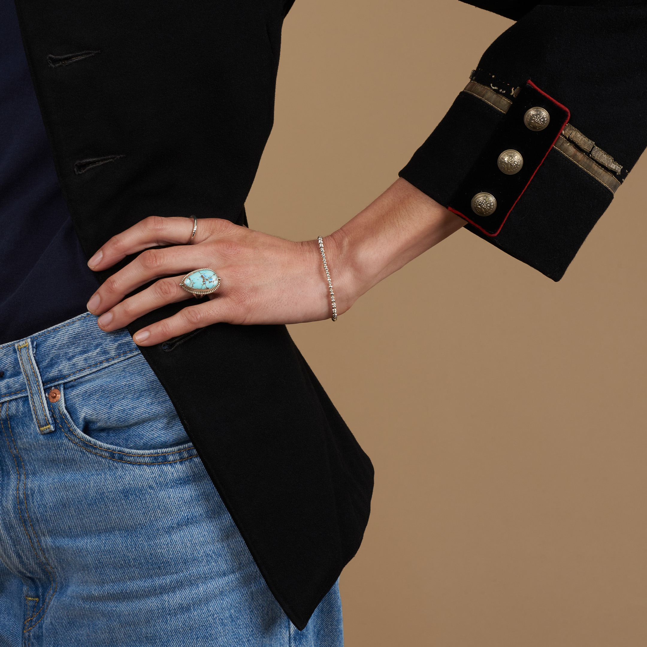 BA1593 silver Navajo ring - Harpo Paris