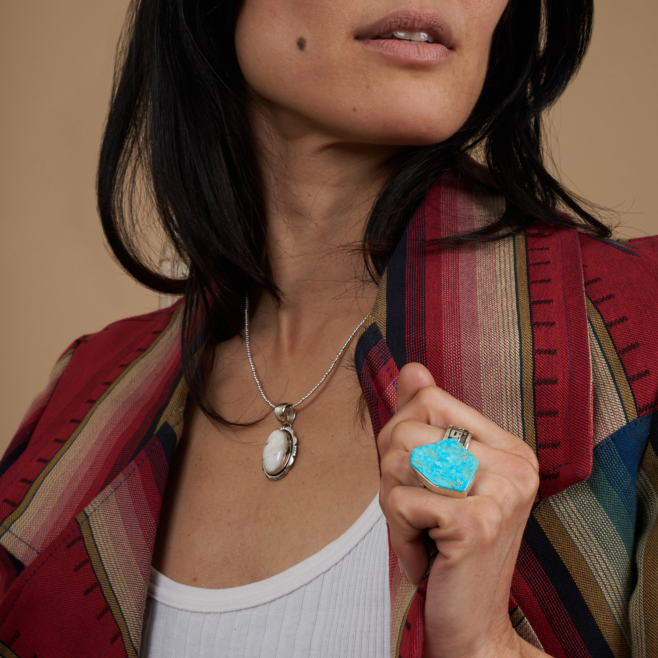 Bague femme turquoise et argent BA1671 - Harpo Paris
