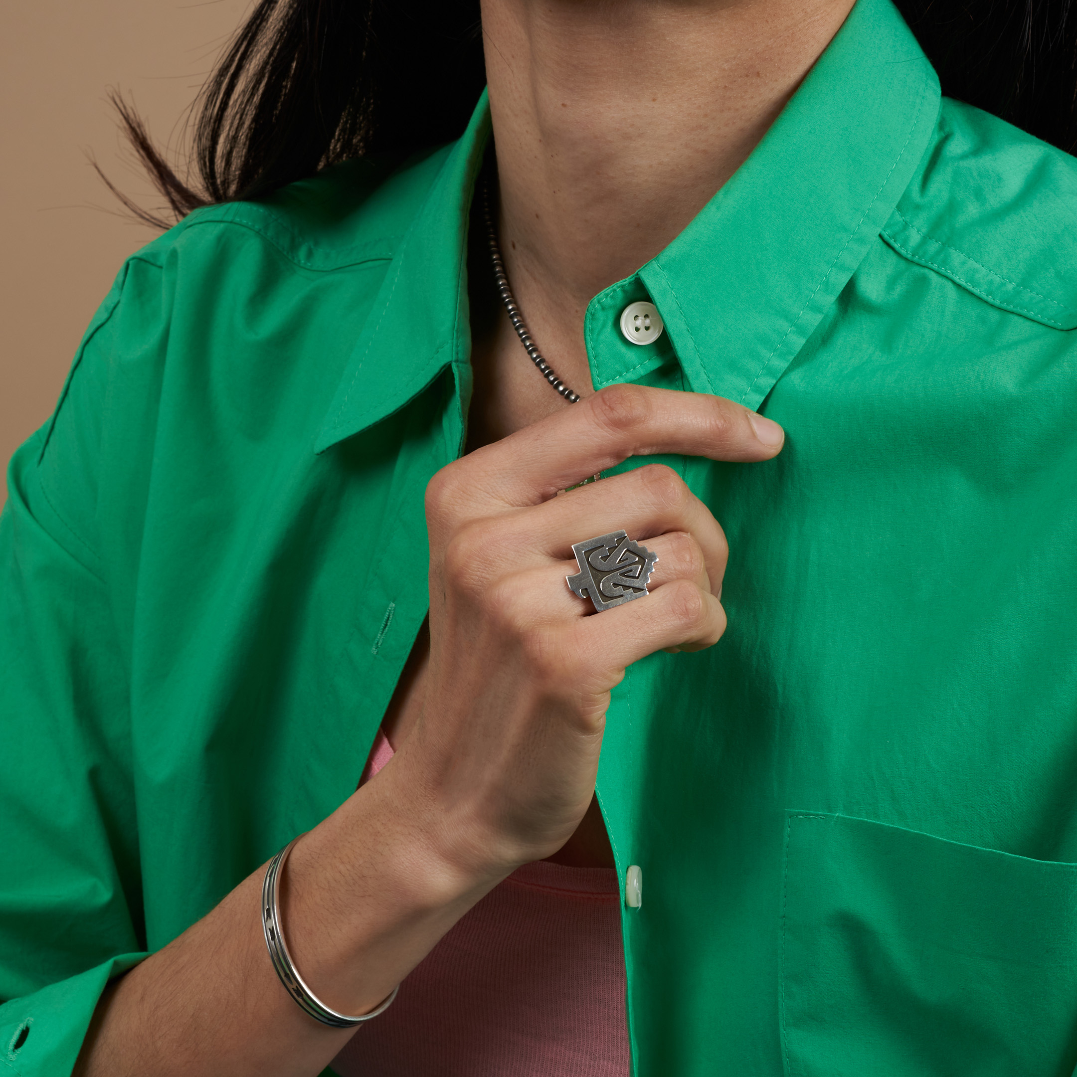 Bague Thunderbird en argent massif BA1702 - Harpo Paris