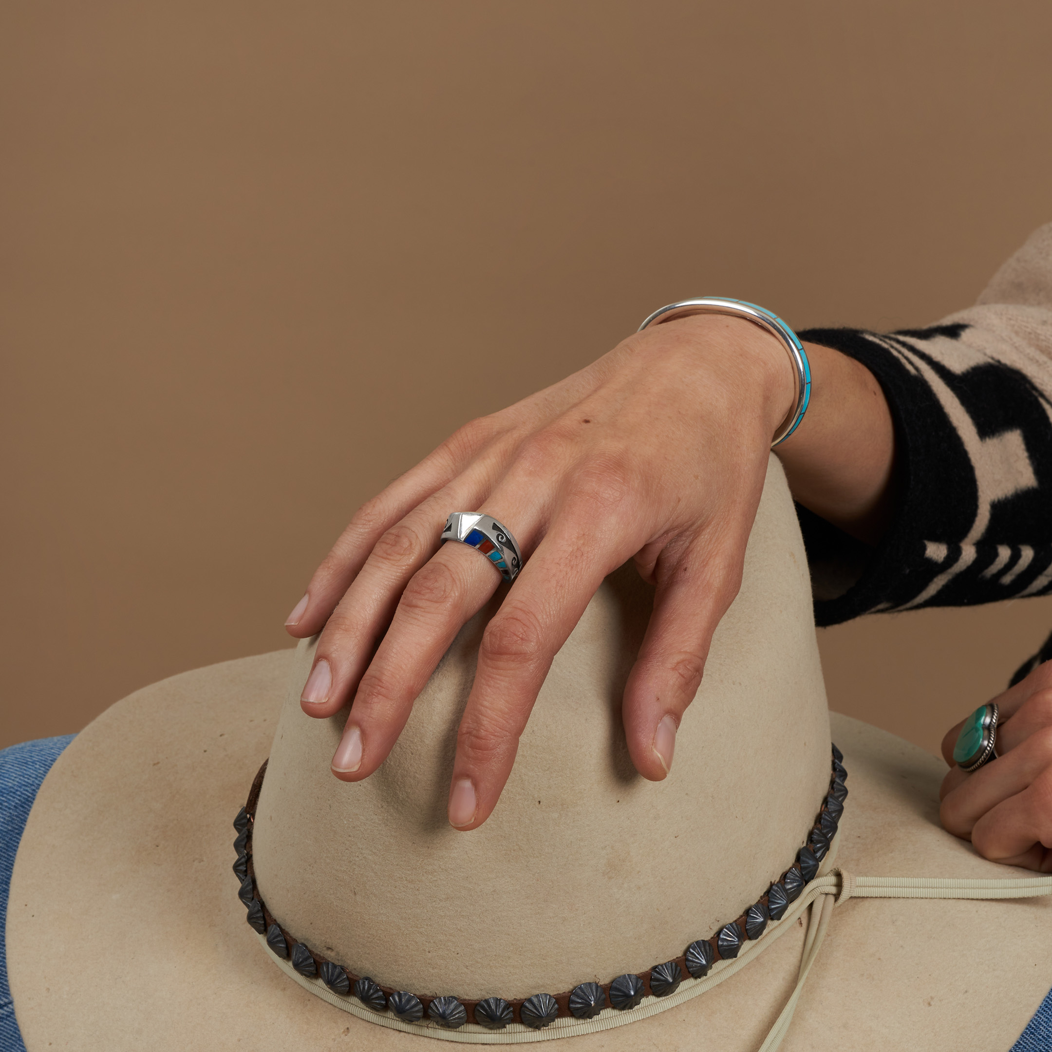 Multi-stone and silver ring BA1708 - Harpo Paris
