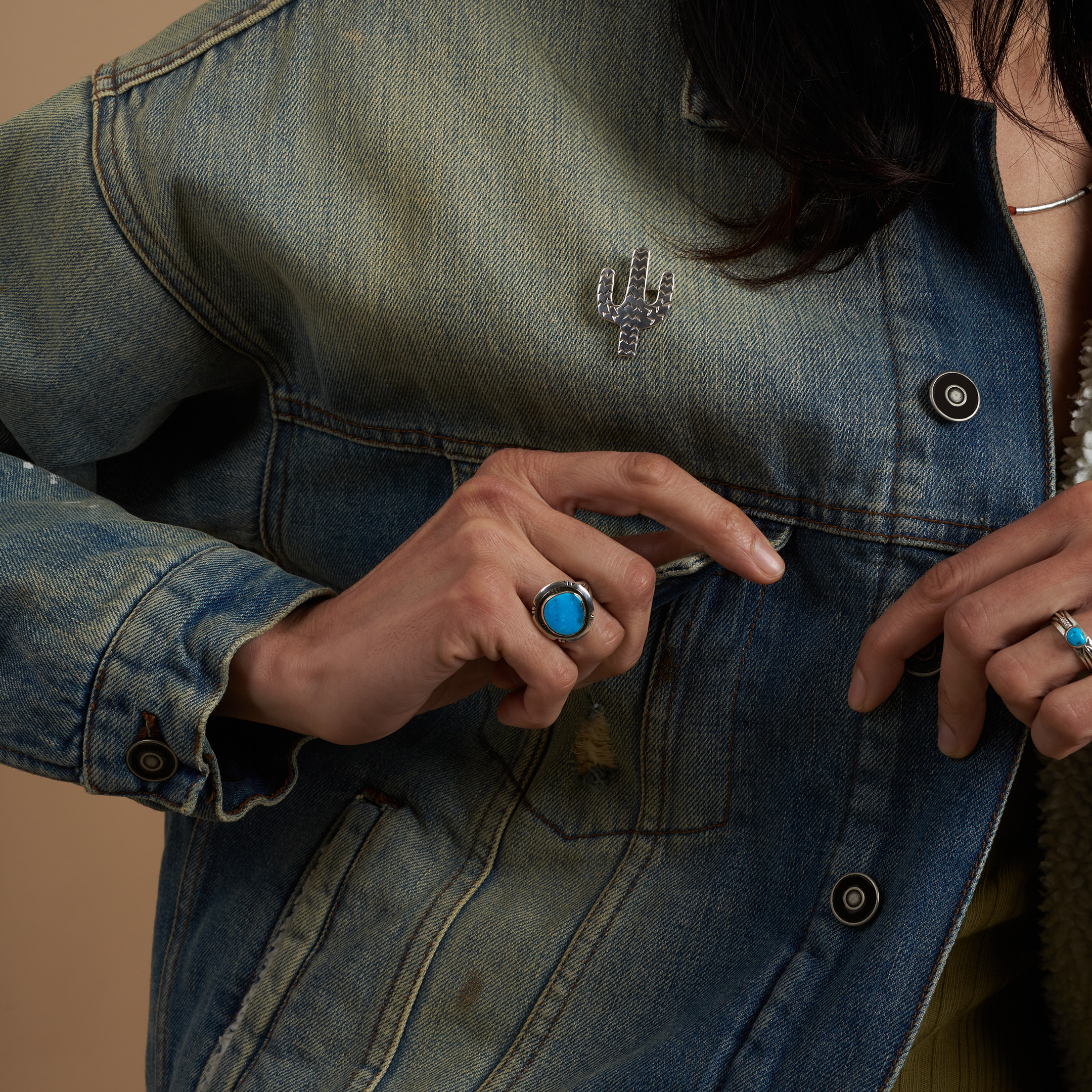 Turquoise and silver ring BA1749 - Harpo Paris