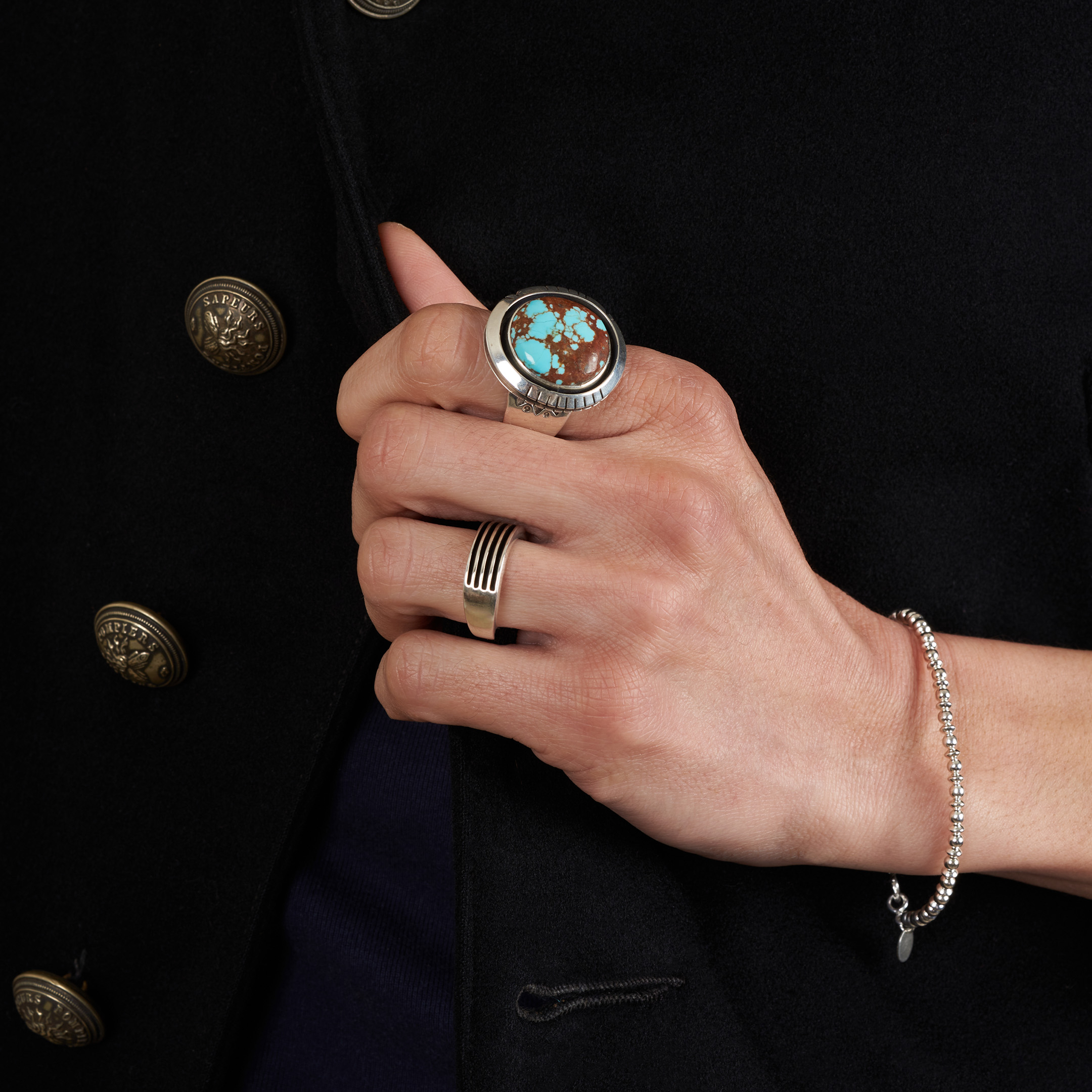 Navajo ring in silver. | Harpo Paris