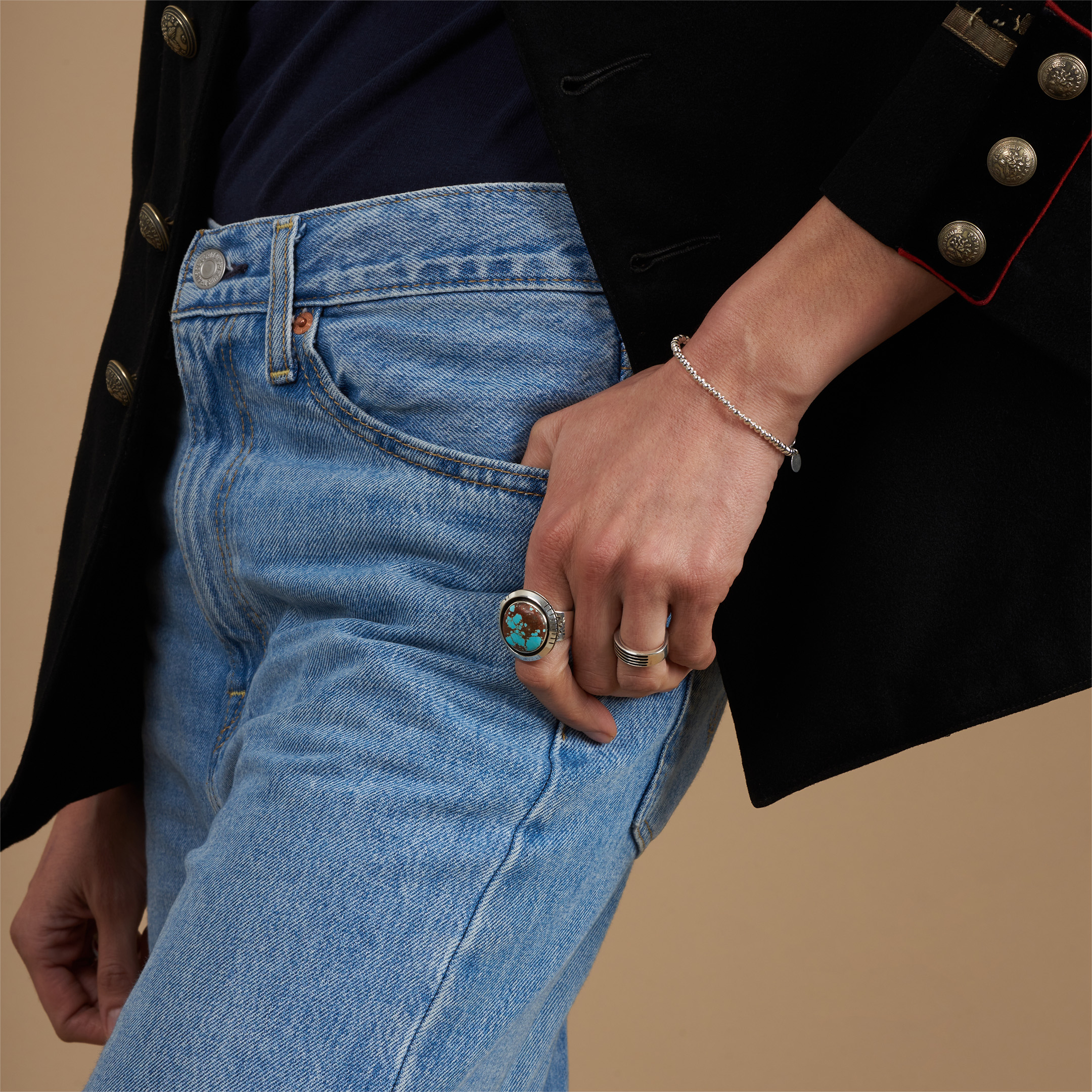 Navajo ring in silver. | Harpo Paris