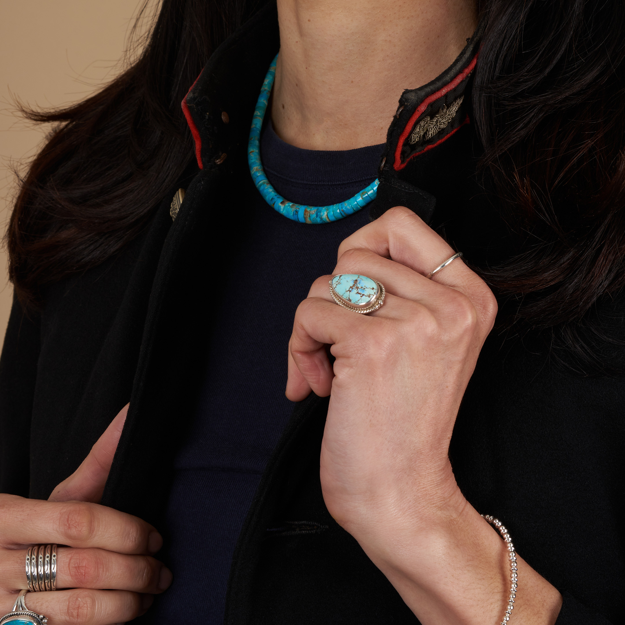 Bague en argent massif Navajo. | Harpo Paris