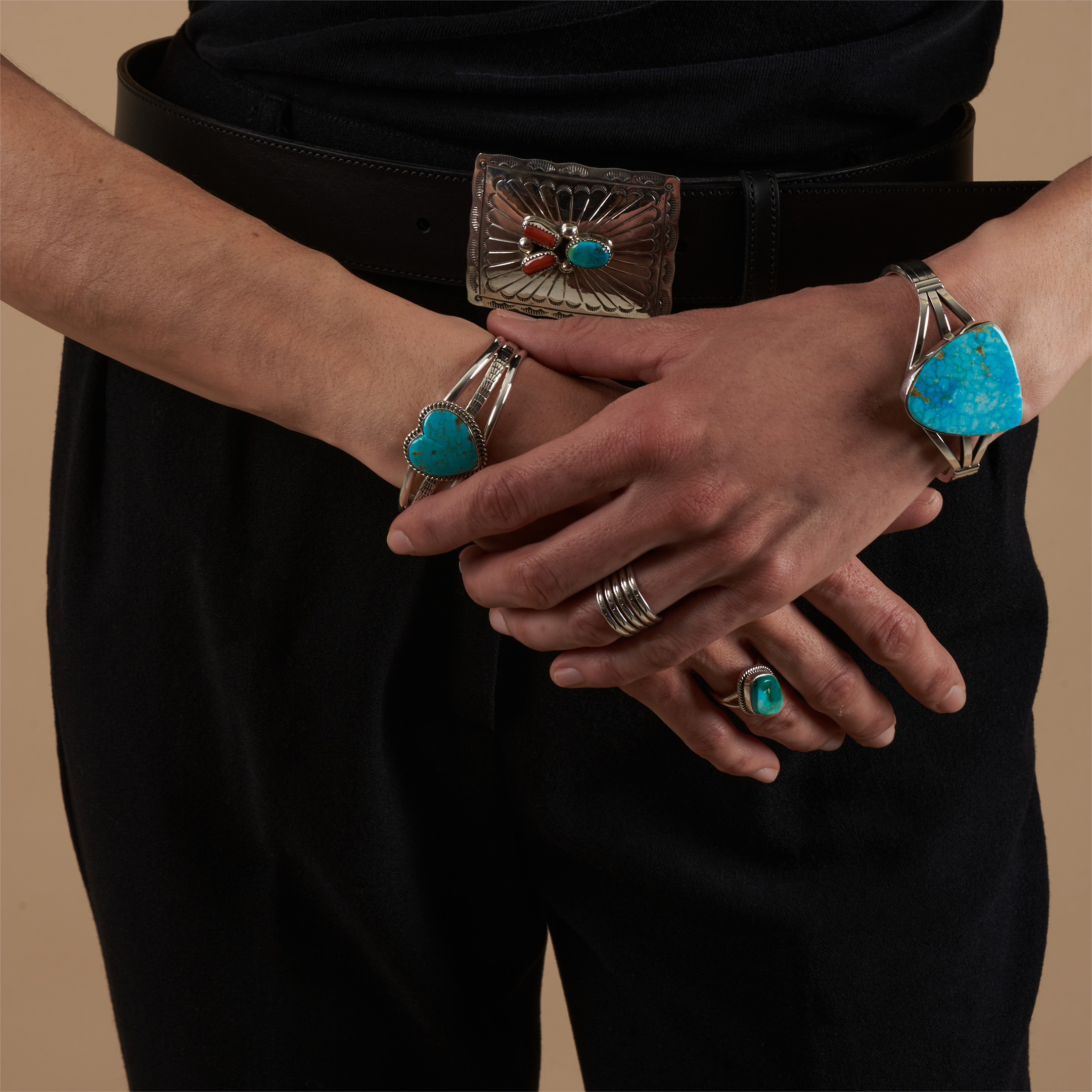 Bracelet turquoise et argent BR911 - Harpo Paris