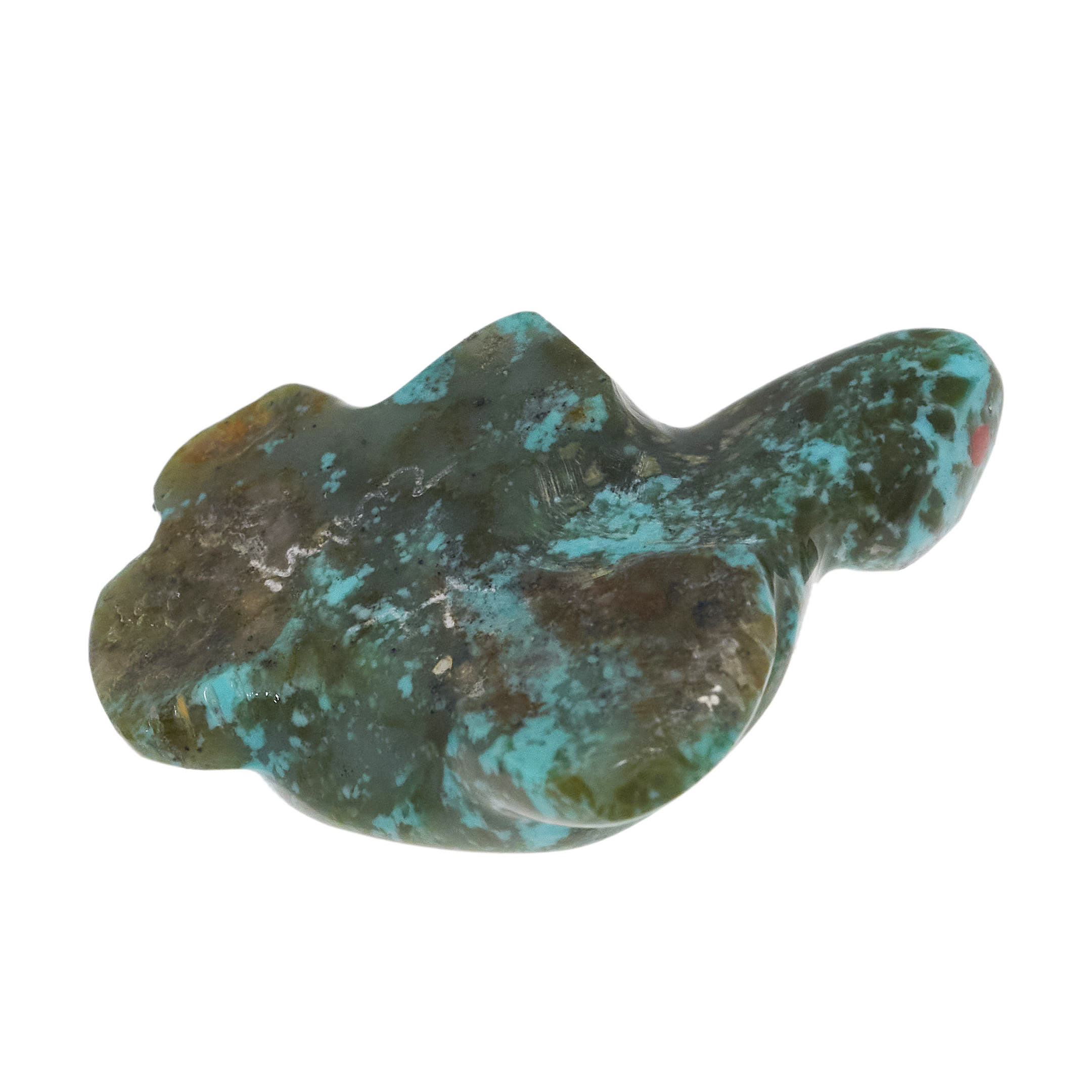Zuni turtle fetish hand-carved in turquoise FE267 - Harpo Paris