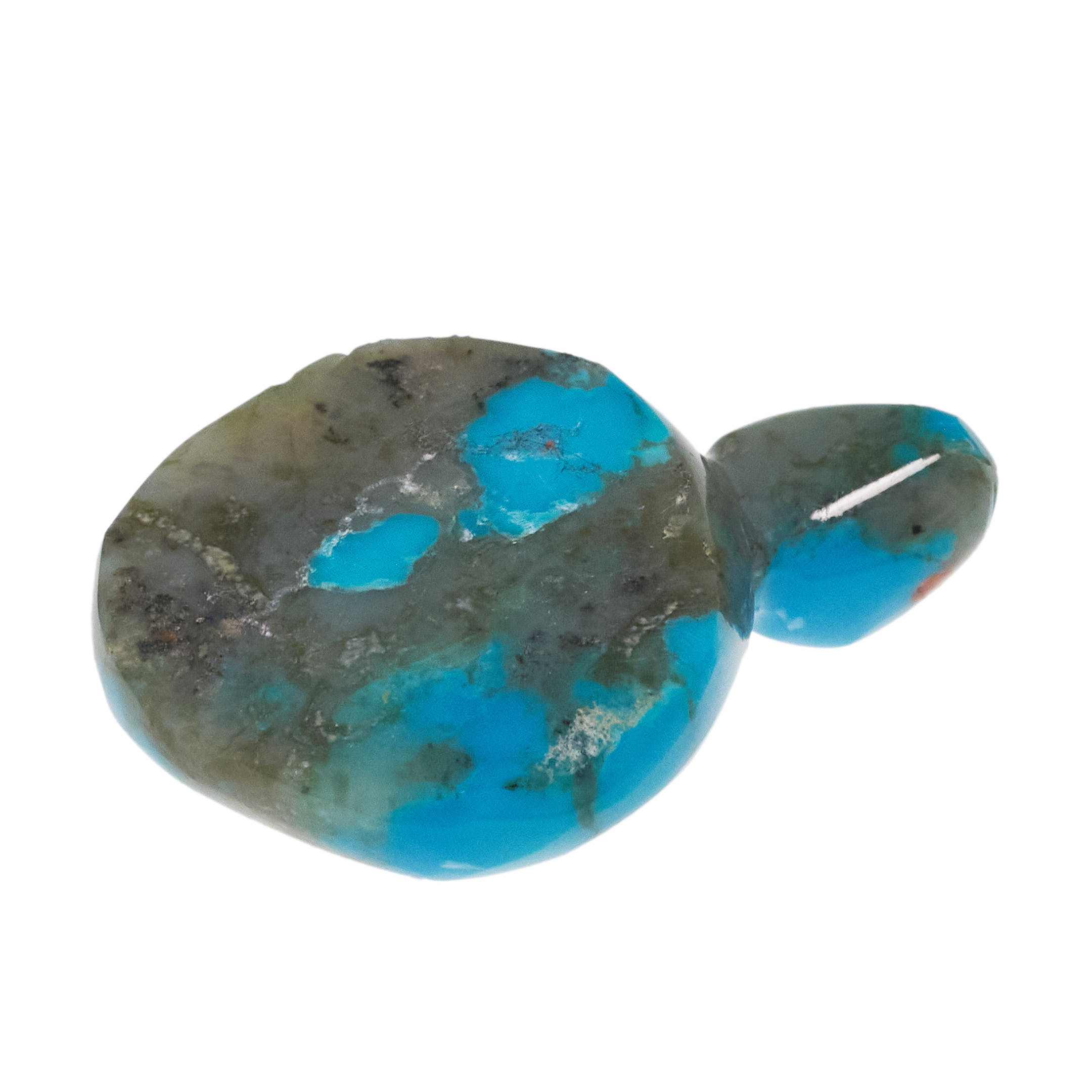Zuni turtle fetish hand-carved in turquoise FE269 - Harpo Paris