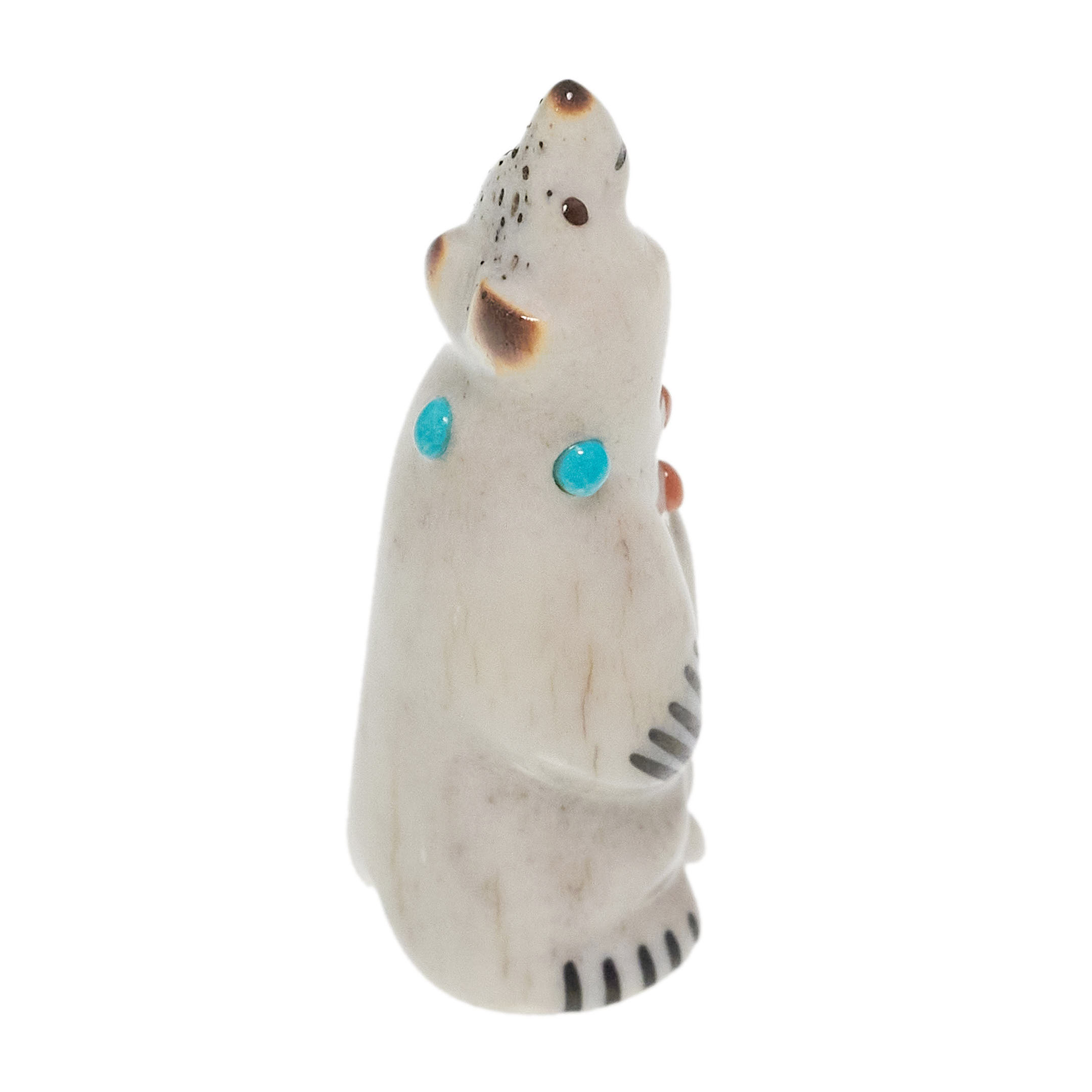 Zuni bear fetish hand-carved in deer antler FE270 - Harpo Paris
