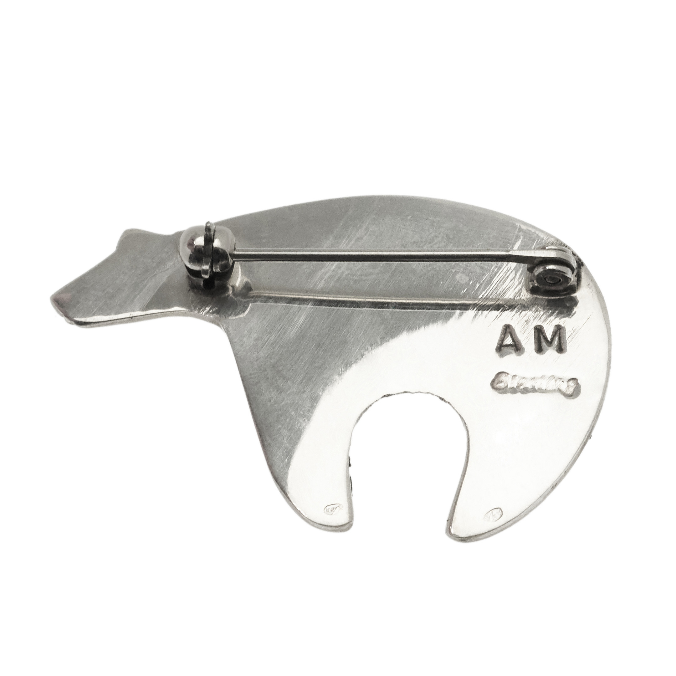 Silver bear brooch BRO101 - Harpo Paris