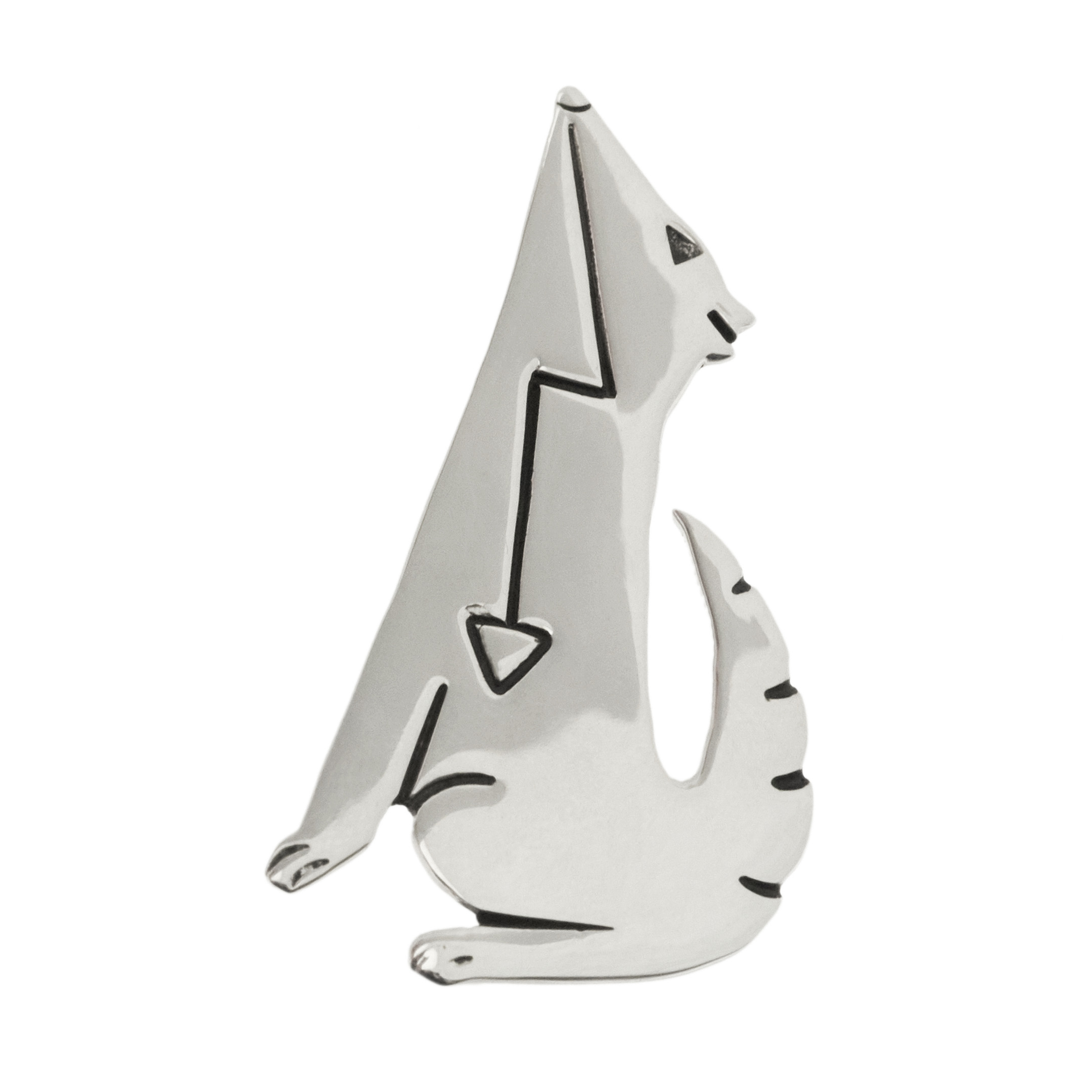 Silver wolf brooch BRO102 - Harpo Paris
