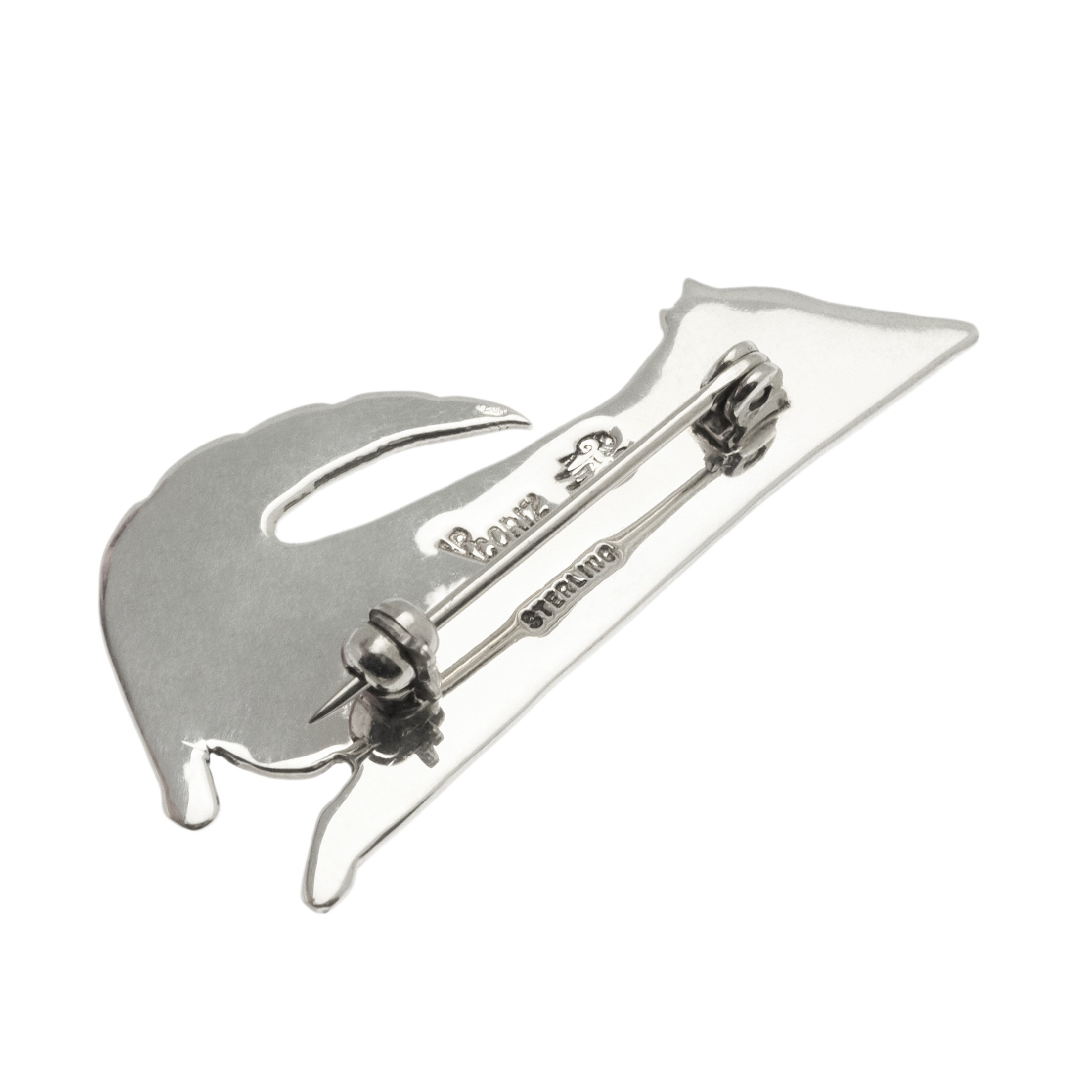 Silver wolf brooch BRO102 - Harpo Paris