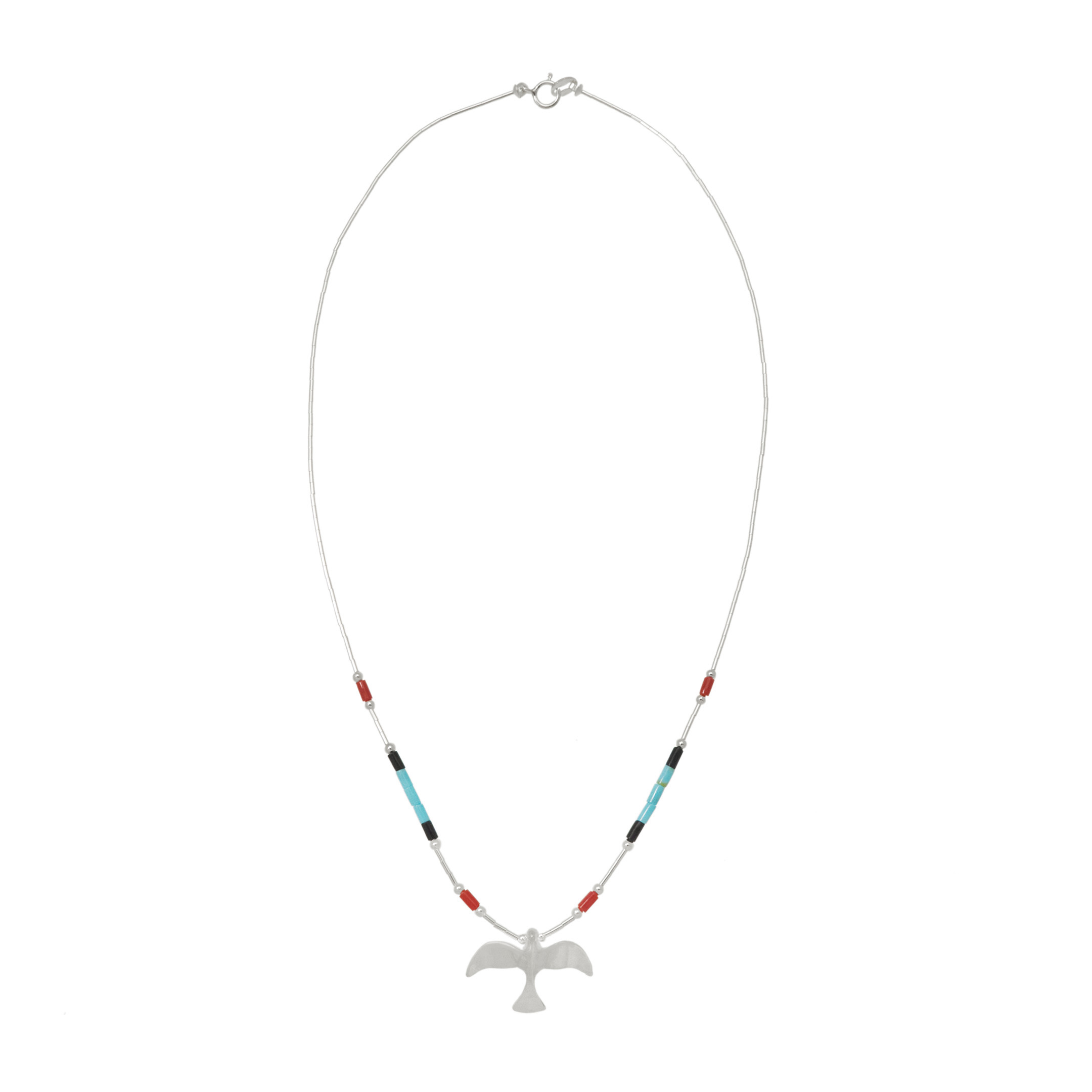 Liquid silver dove necklaces N923 - Harpo Paris