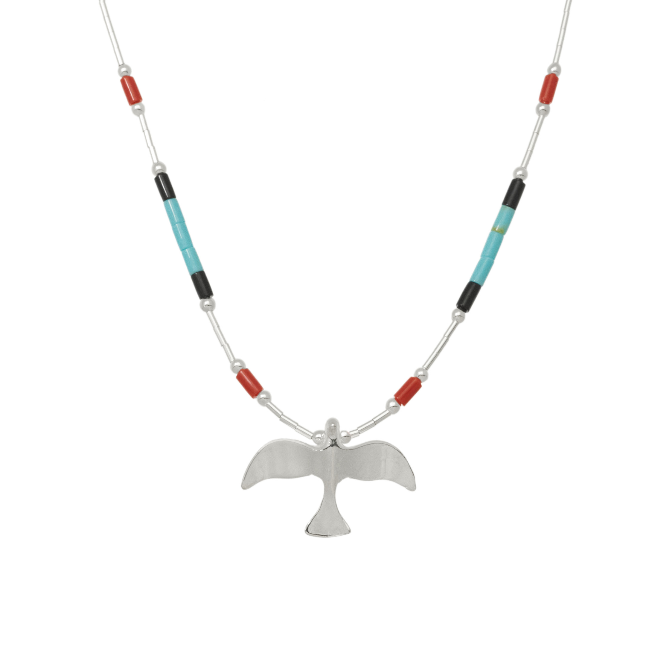 Liquid silver dove necklaces N923 - Harpo Paris