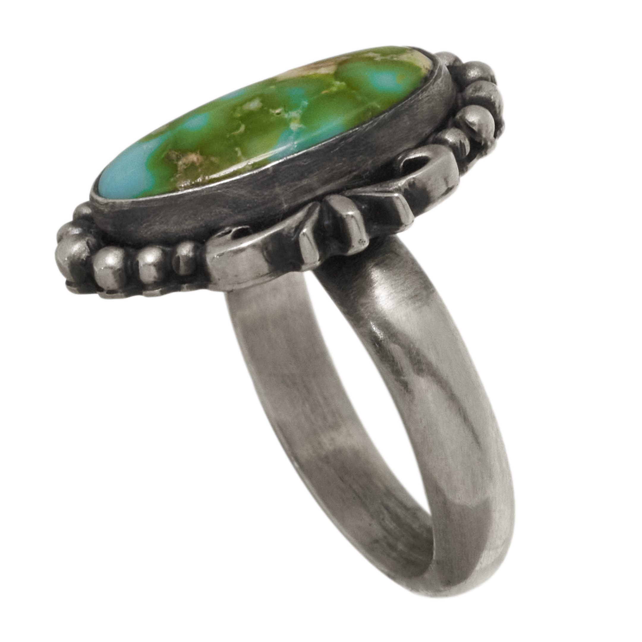 Turquoise and silver ring BA1771 - Harpo Paris