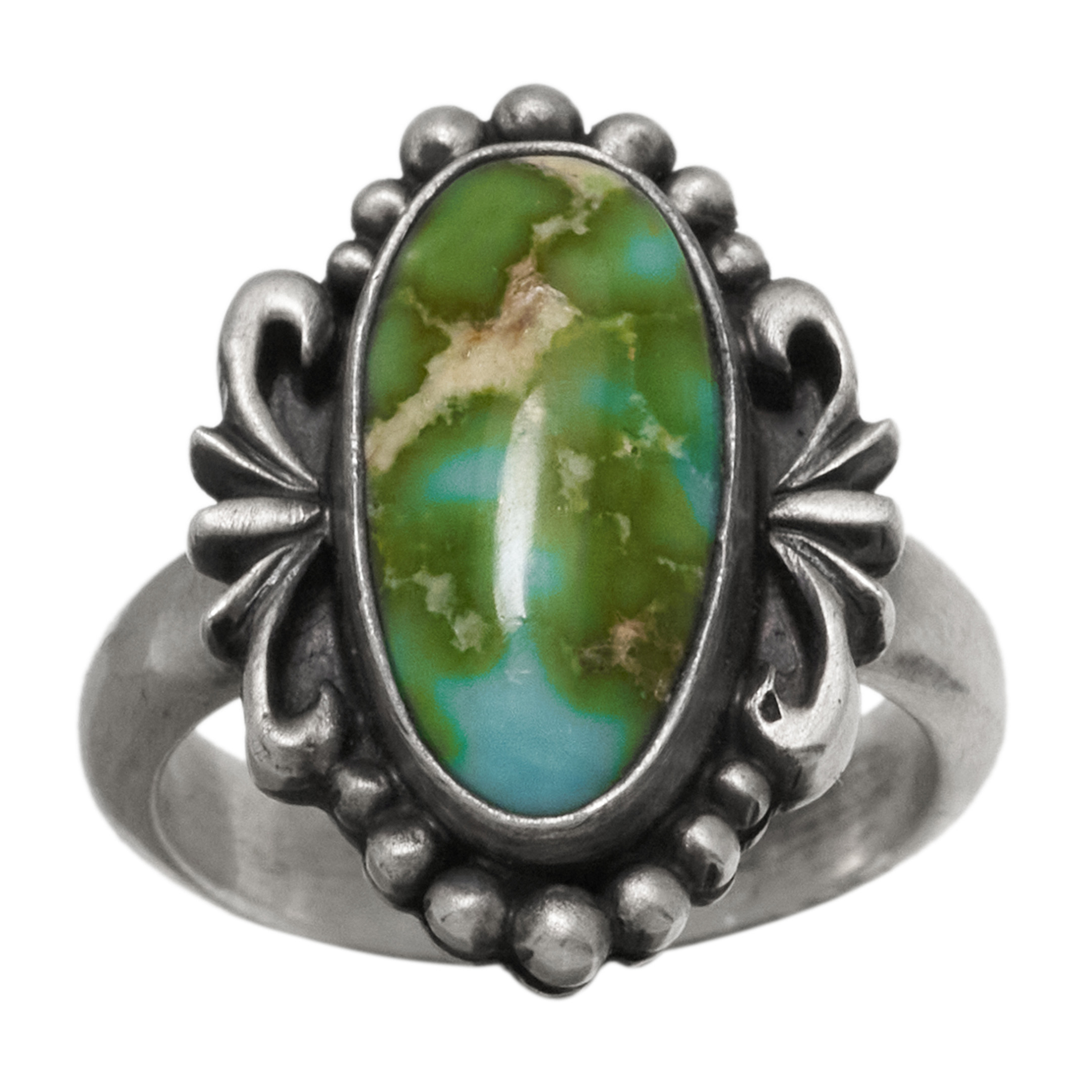 Turquoise and silver ring BA1771 - Harpo Paris