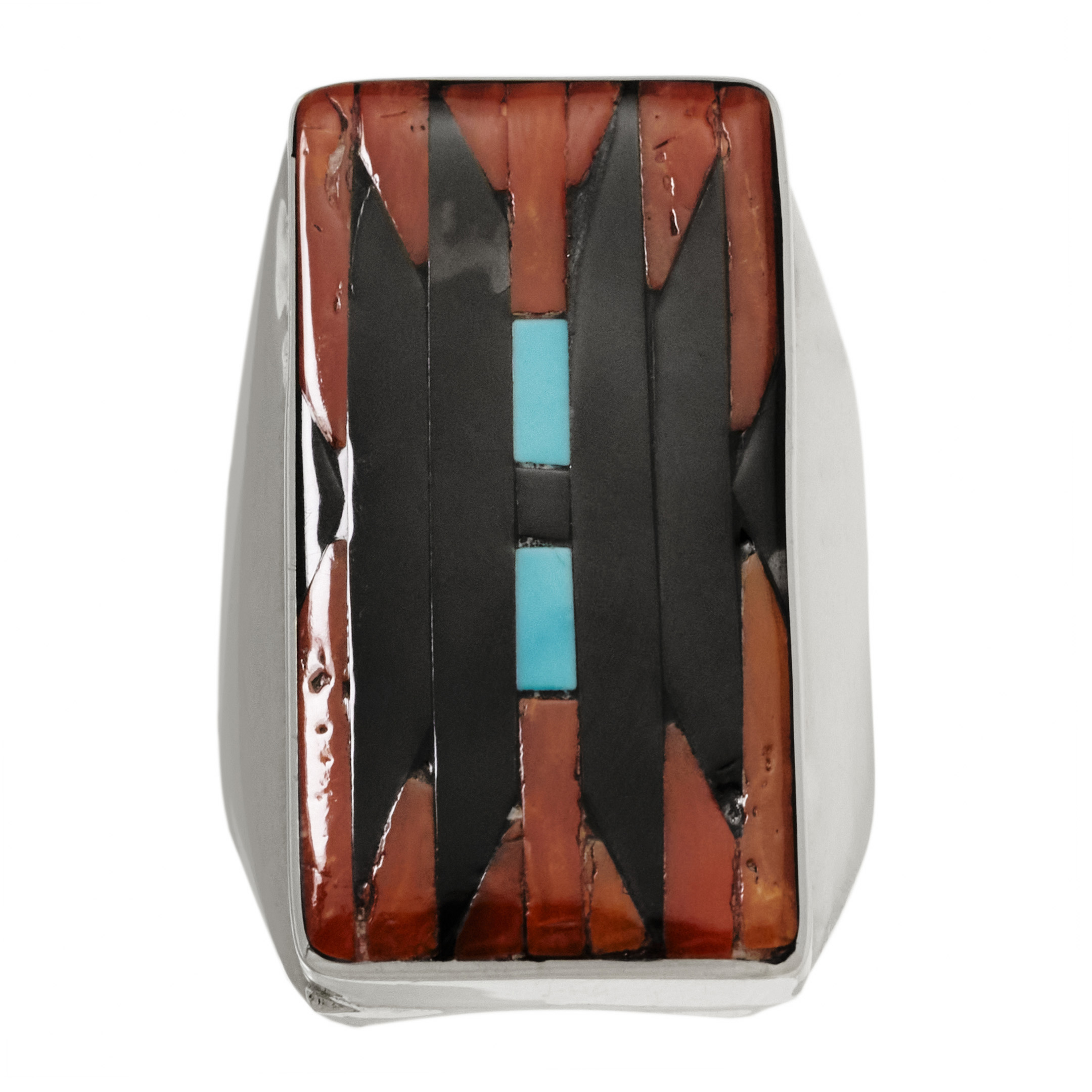 Inlay and silver ring BA1437 - Harpo Paris