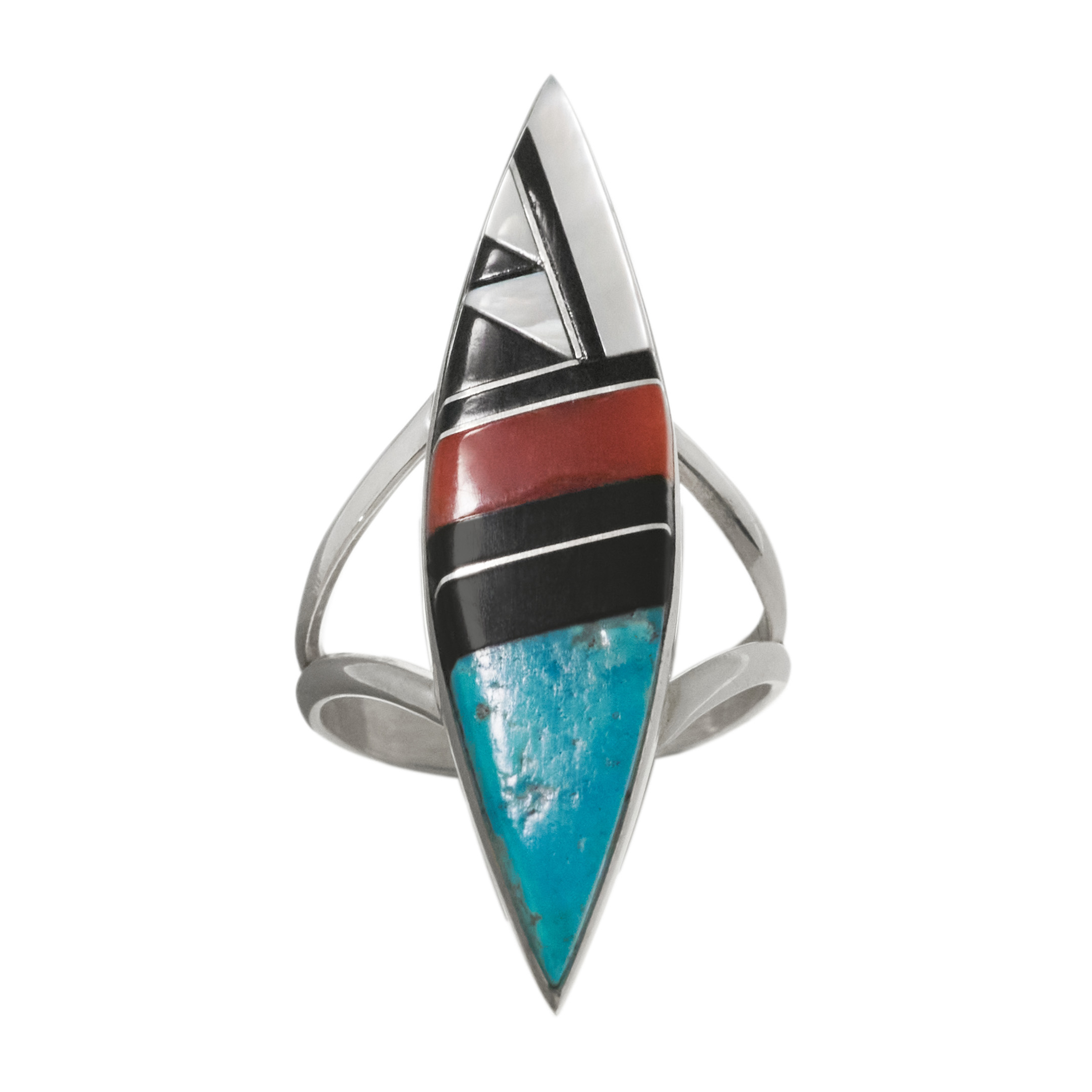 Multistones inlay women ring BA1774 - Harpo Paris