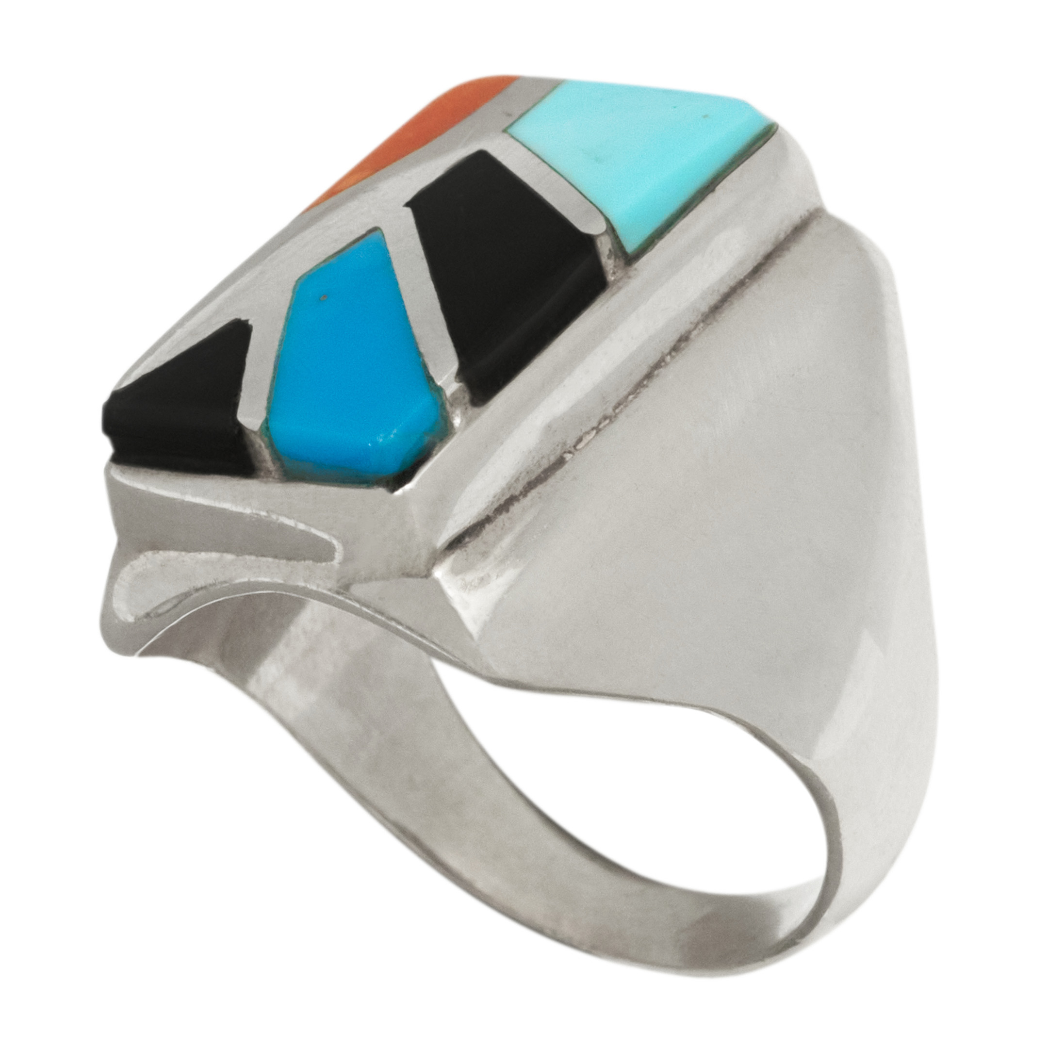 Inlay and silver ring BA1775 - Harpo Paris