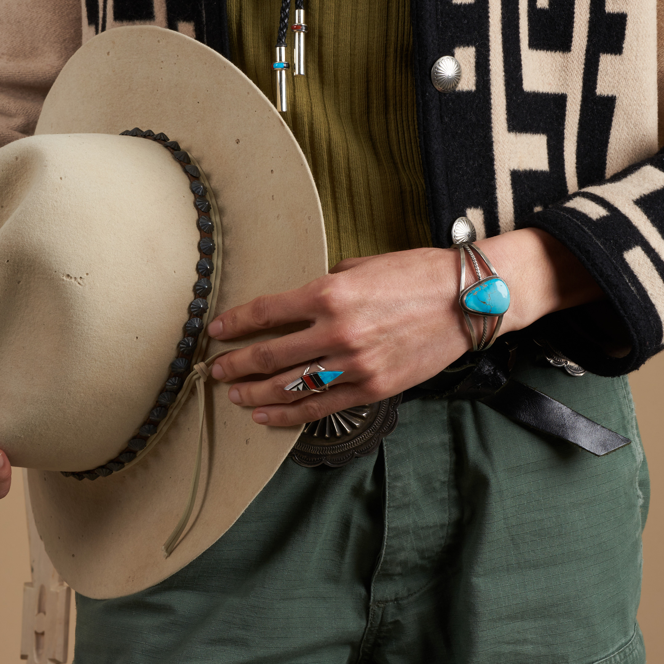 Multistones inlay women ring BA1774 - Harpo Paris