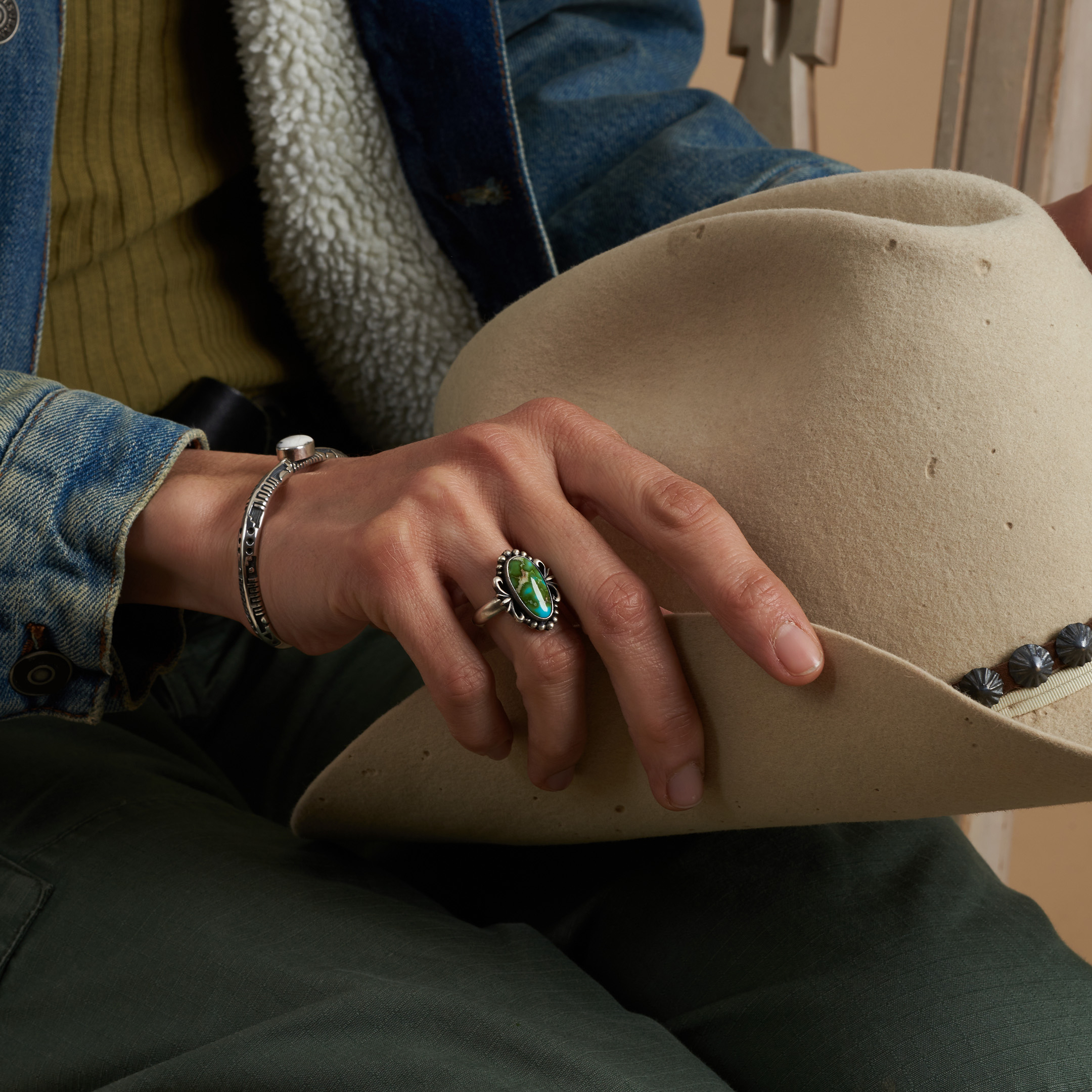 Bague Navajo en turquoise et argent BA1771 - Harpo Paris