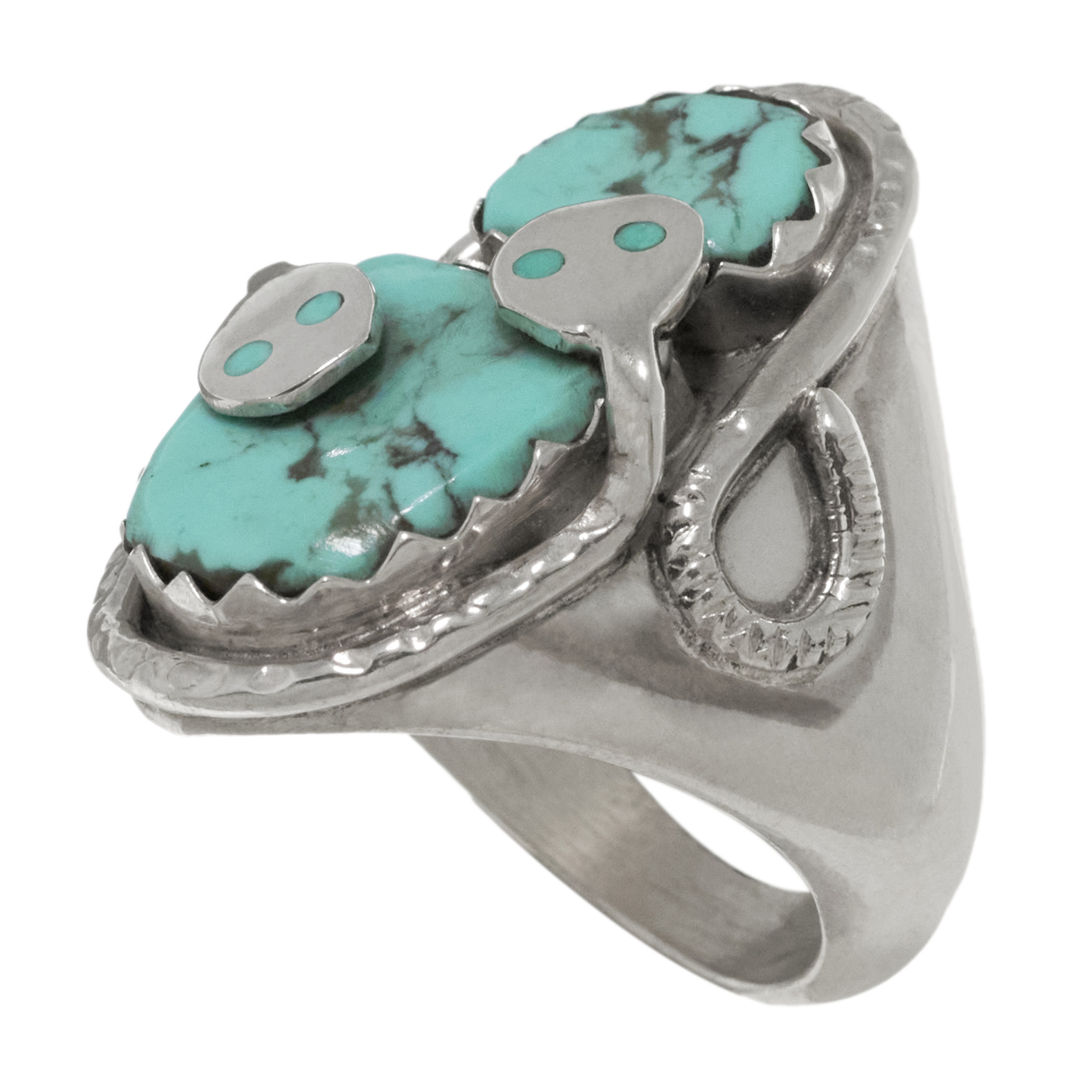 Bague turquoise et argent BA1780 - Harpo Paris