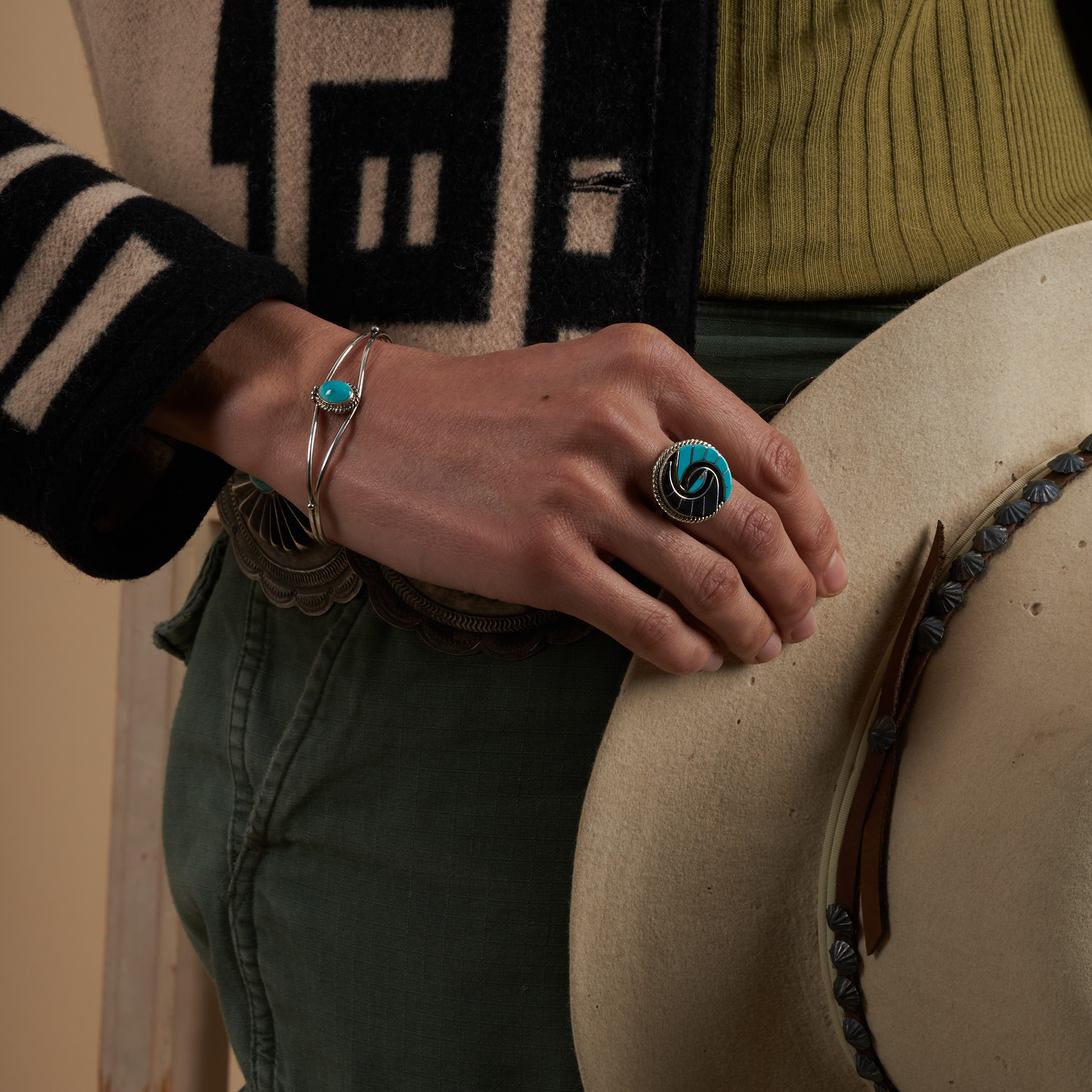 Bague turquoise et argent BA1783 - Harpo Paris