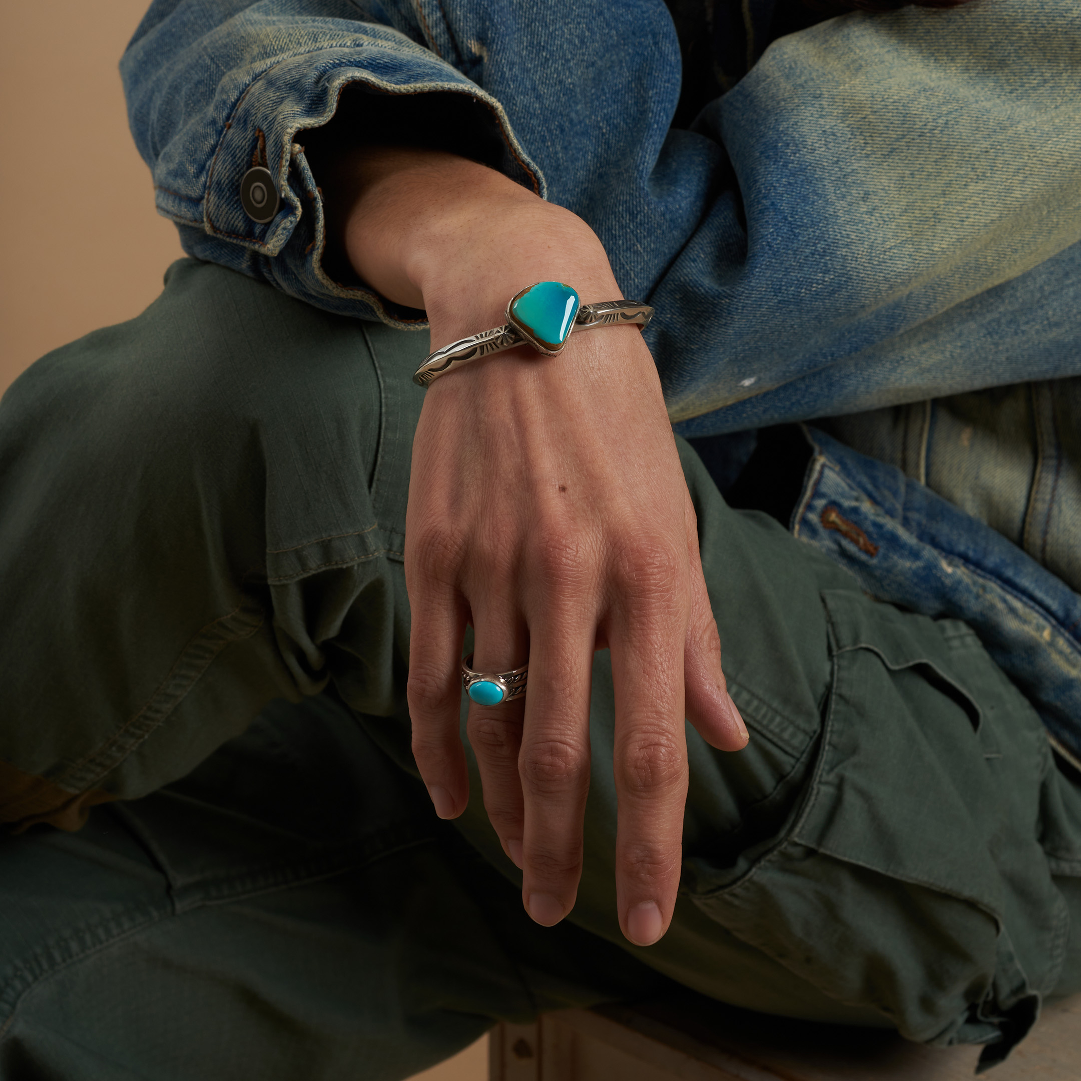 Bracelet turquoise argent BR1004 - Harpo Paris