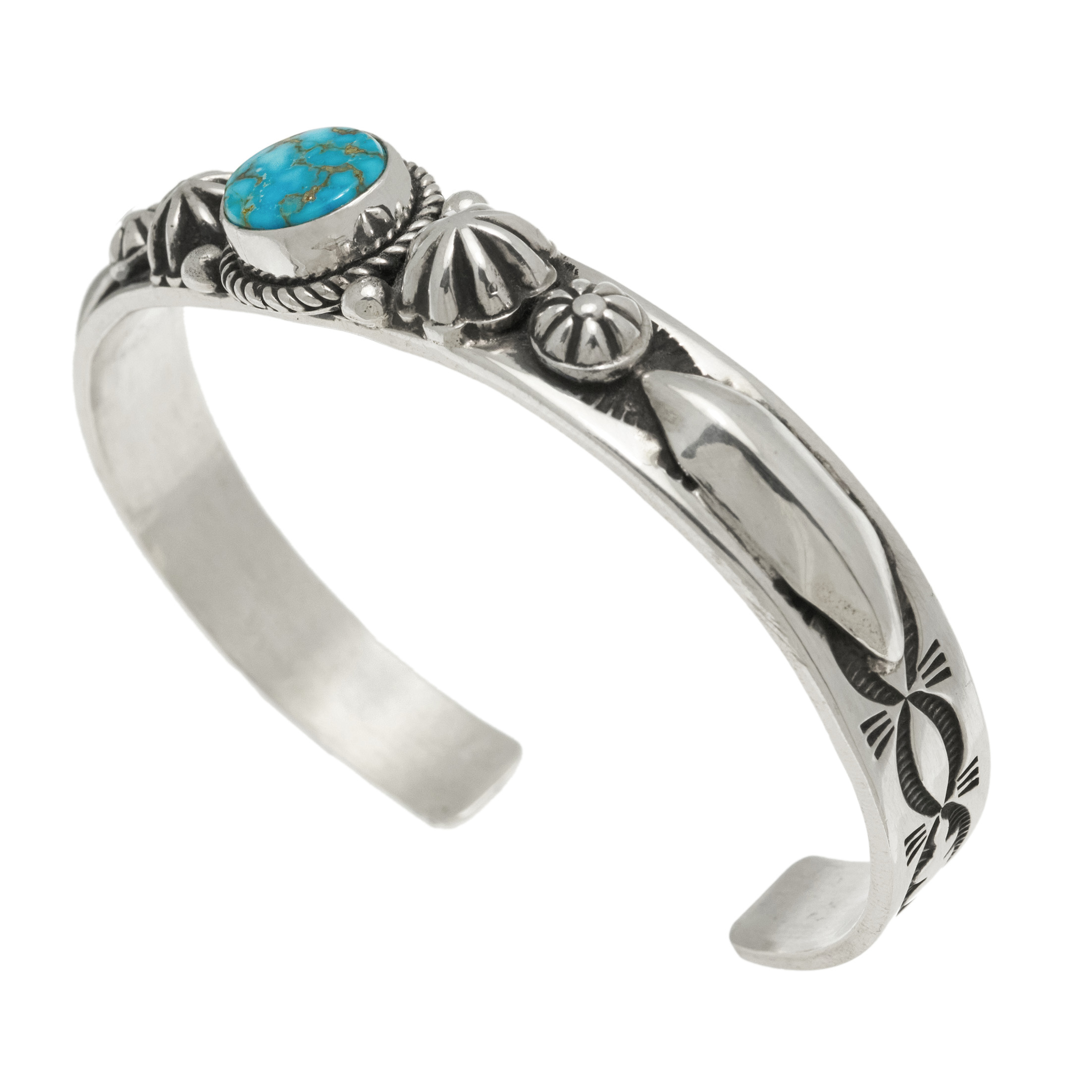 Bracelet turquoise et argent BR1006 - Harpo Paris