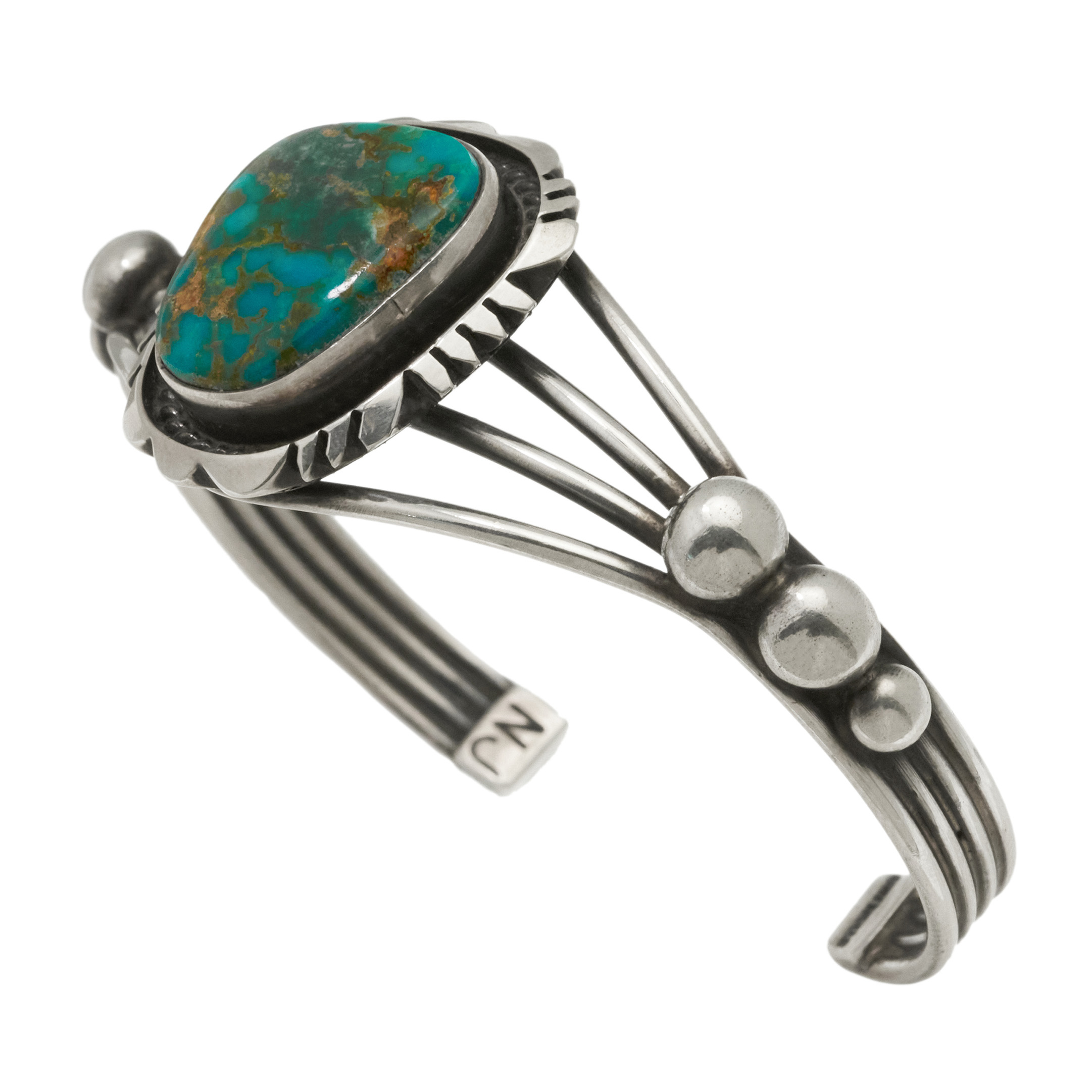 Bracelet turquoise et argent BR1009 - Harpo Paris