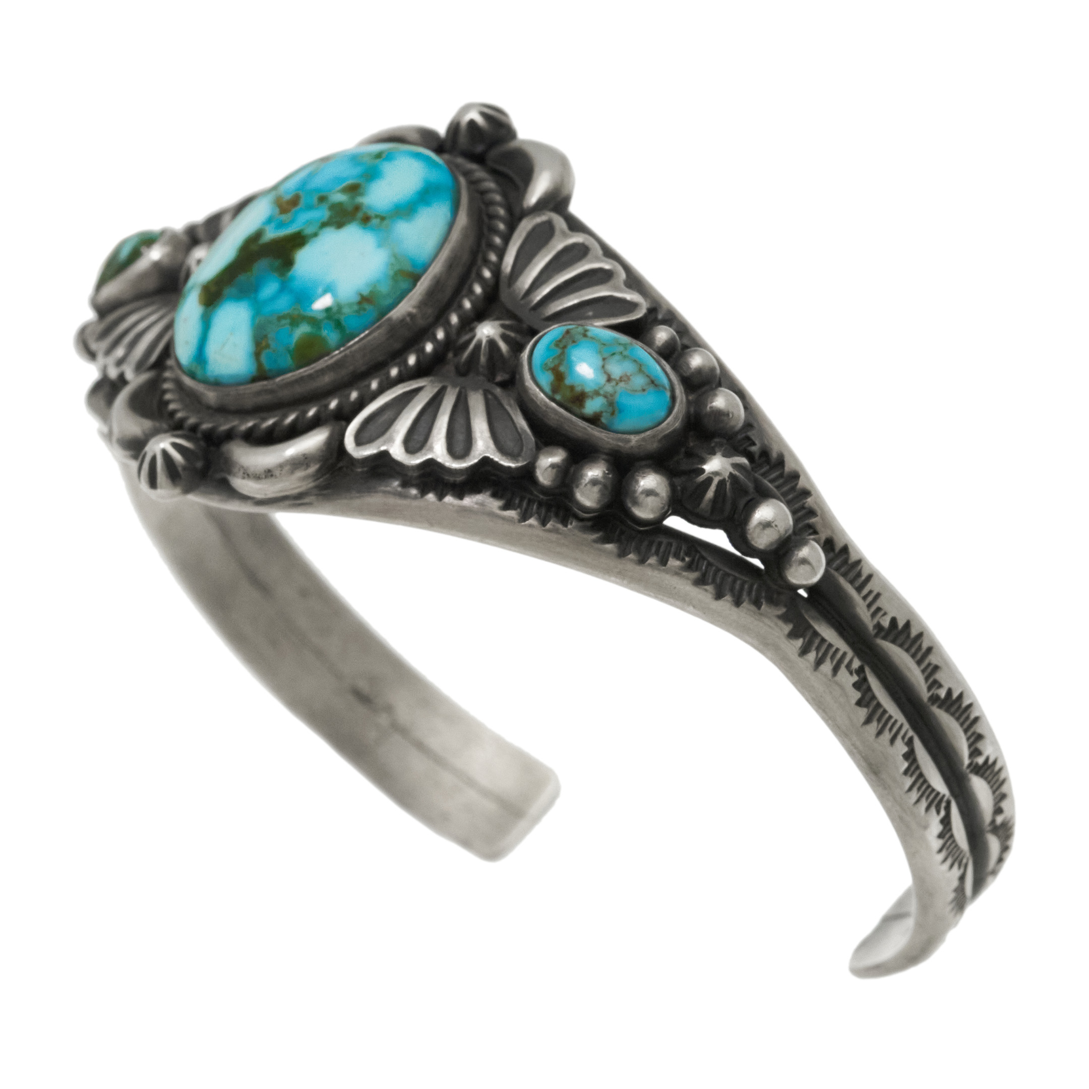 Bracelet turquoise et argent BR1012 - Harpo Paris