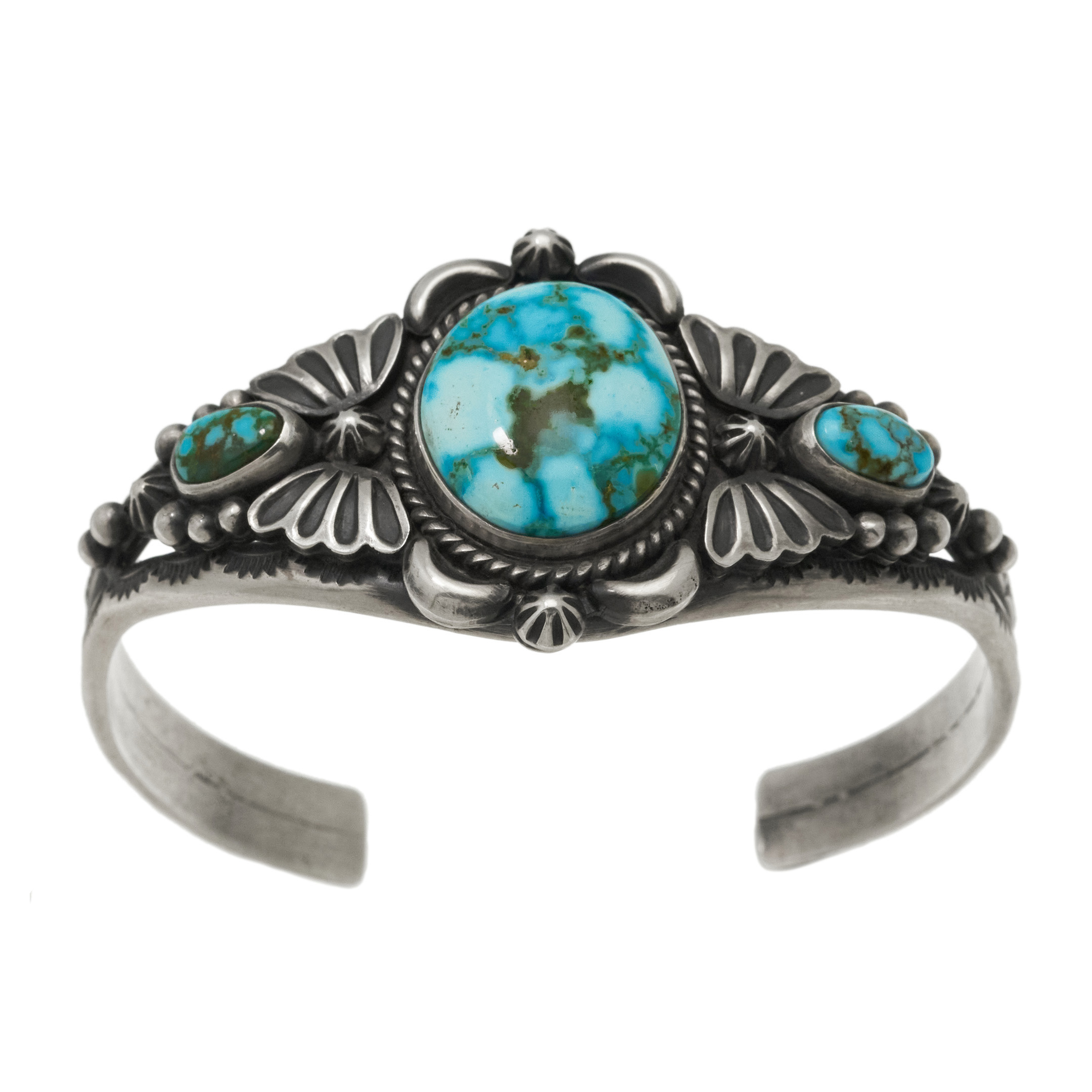 Bracelet turquoise et argent BR1012 - Harpo Paris