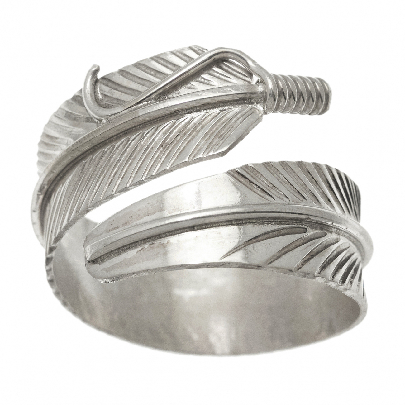 Navajo ring Feather in Silver. (Ajustable) | Harpo Paris