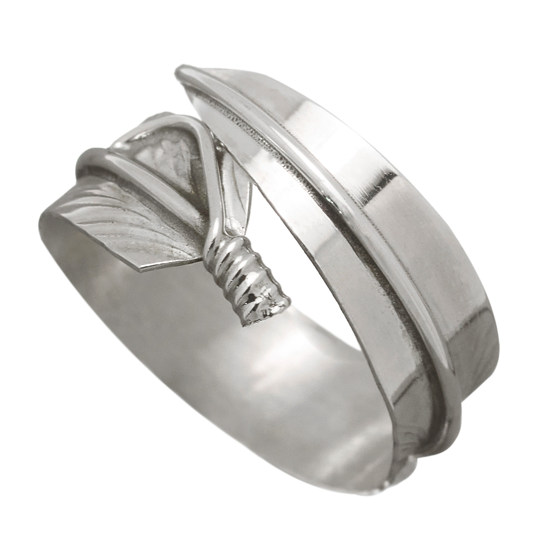 Bague Navajo Plume en argent (Reglable) | Harpo Paris