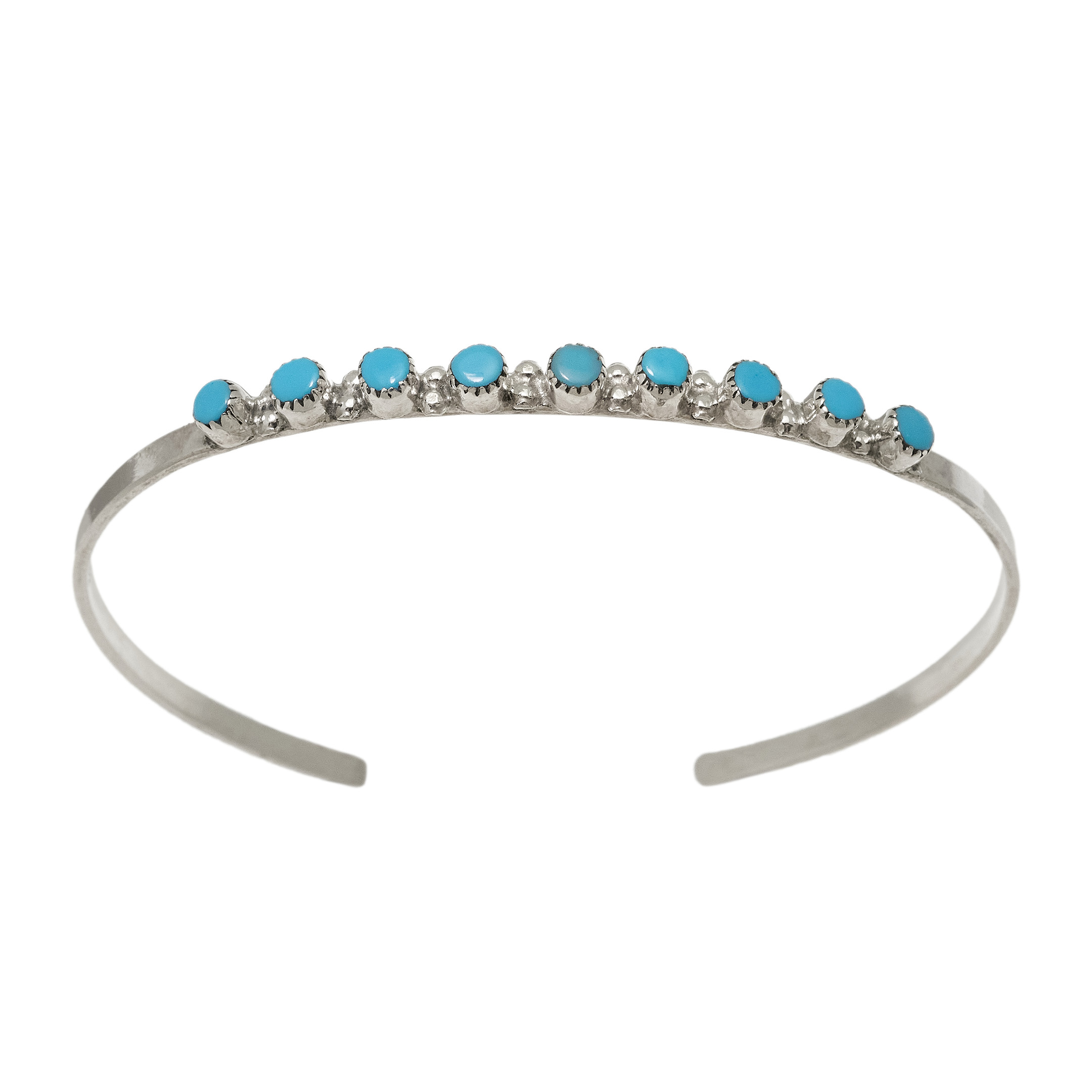Turquoise and silver bracelet BR1014 - Harpo Paris