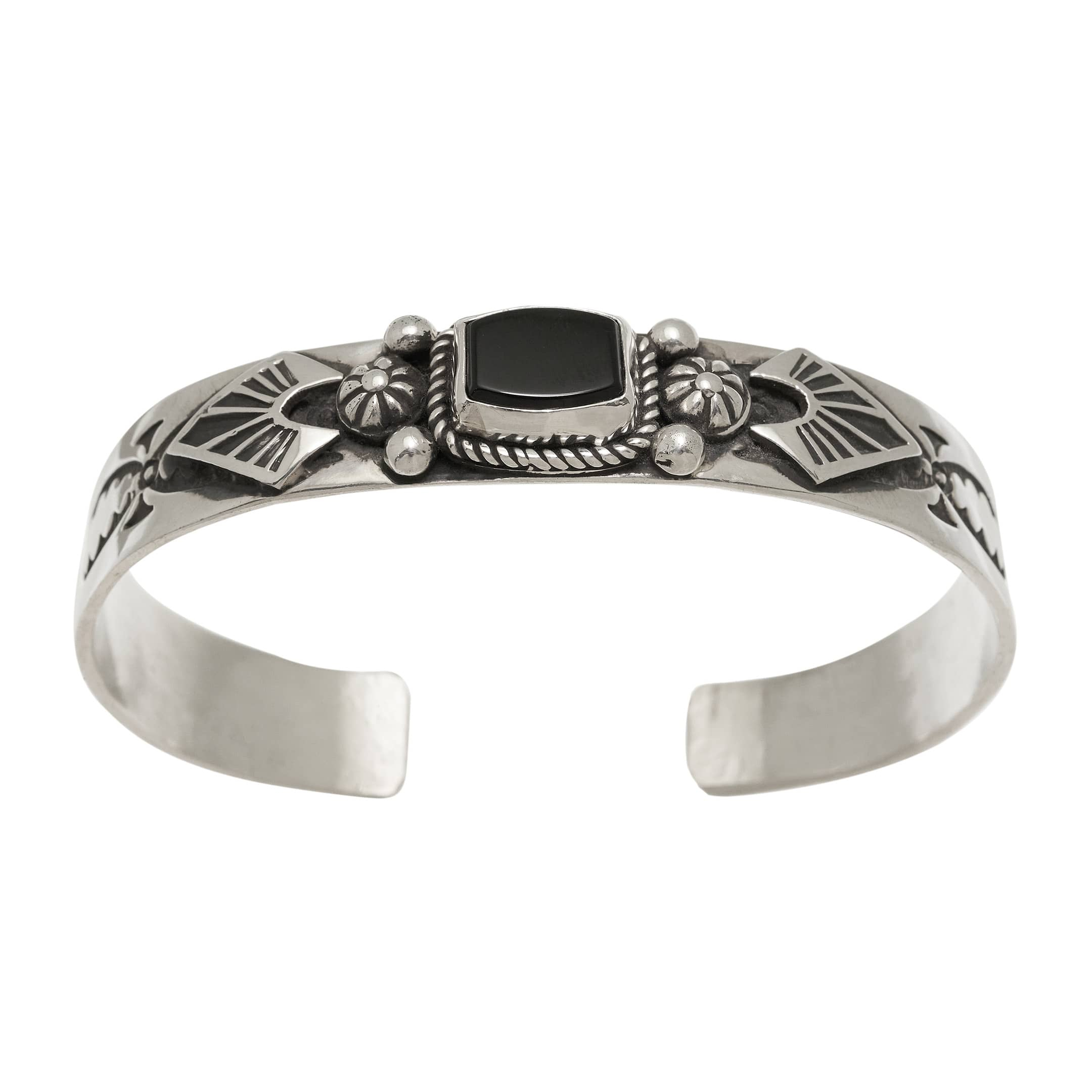 Bracelet onyx et argent BR1018 - Harpo Paris
