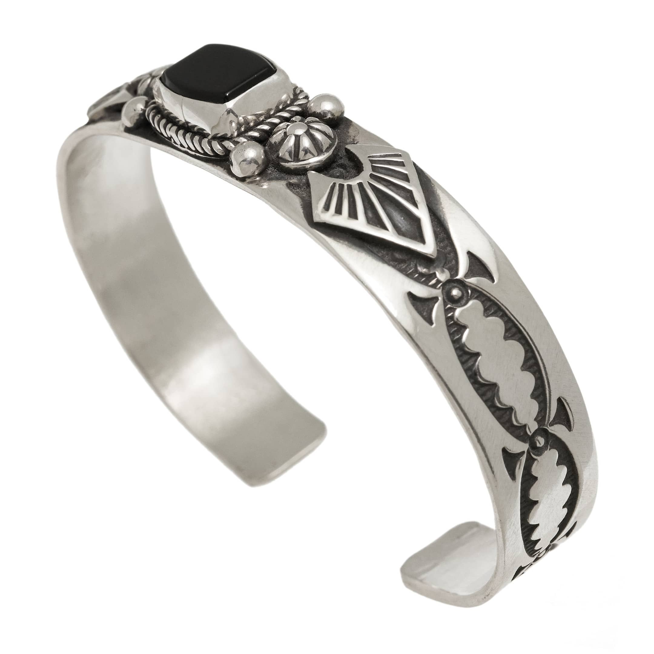 Bracelet onyx et argent BR1018 - Harpo Paris