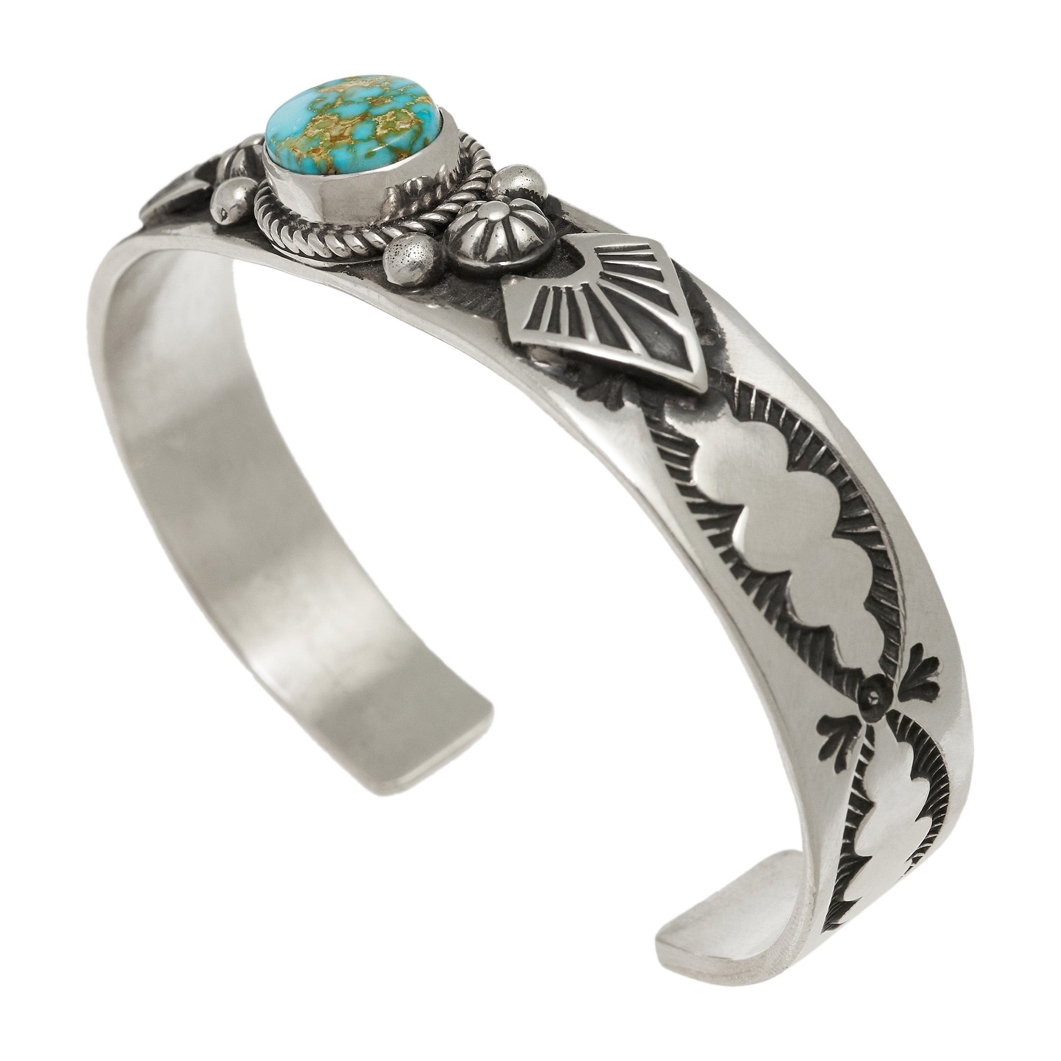 Bracelet turquoise et argent BR1019 - Harpo Paris
