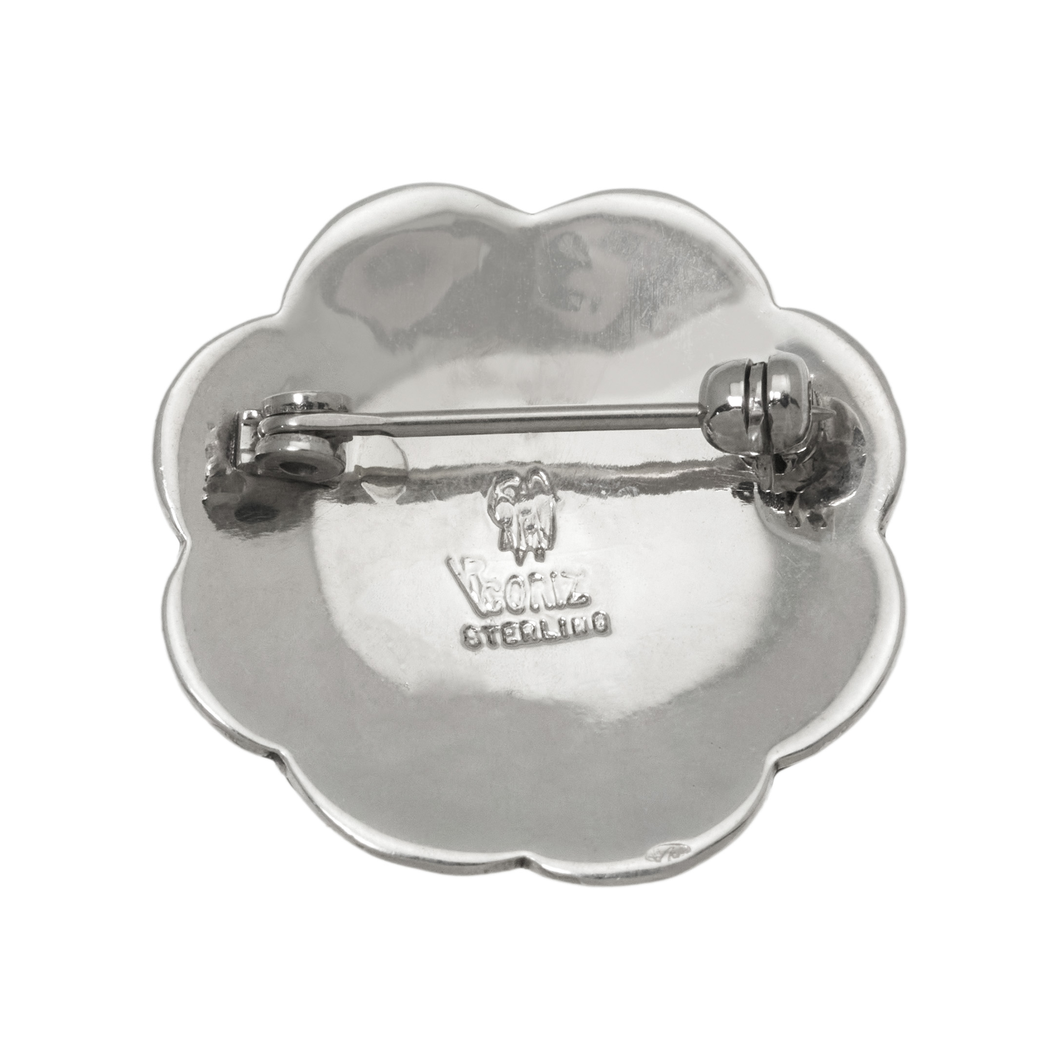 Silver concho brooch BRO106 - Harpo Paris