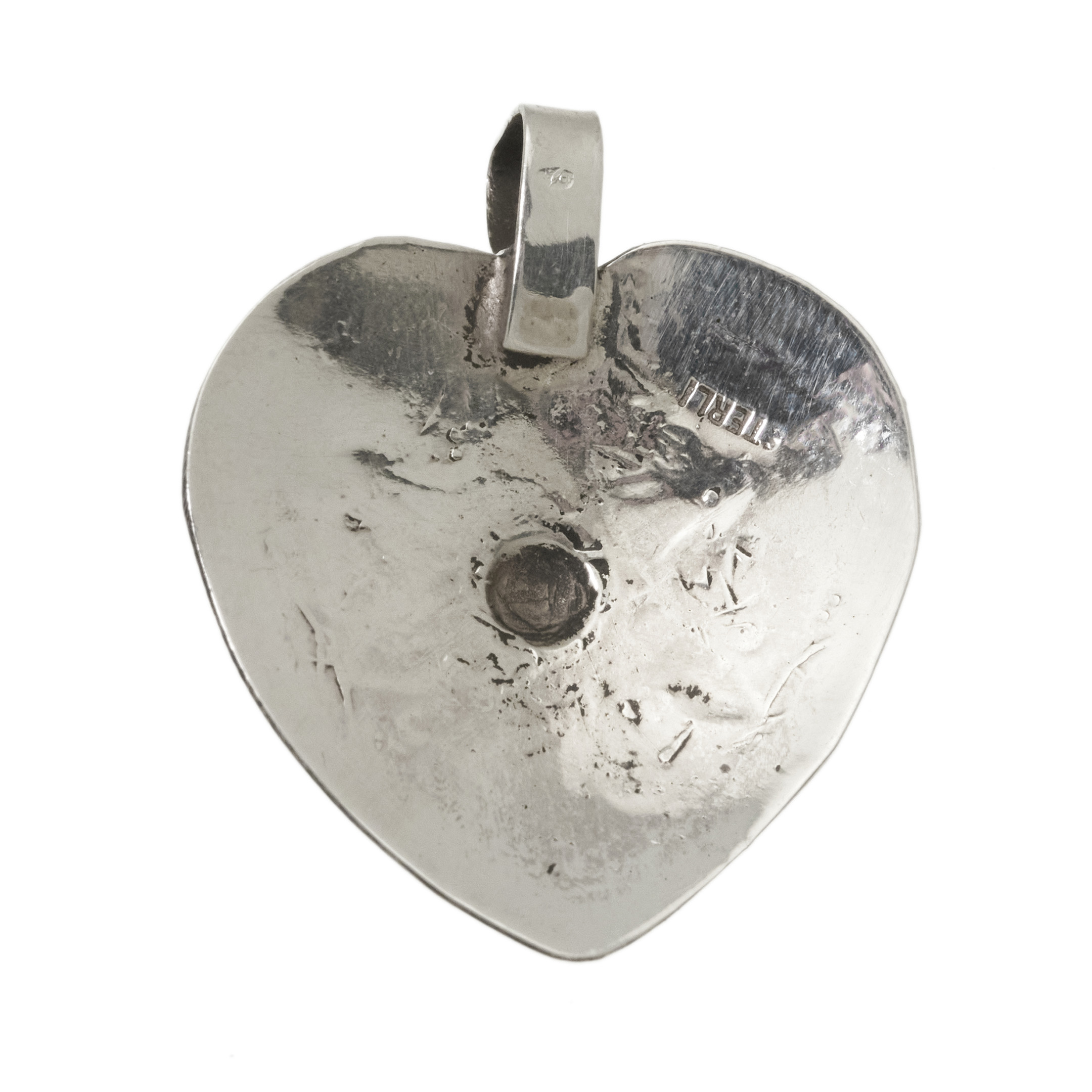 Silver heart pendant PE649 - Harpo Paris