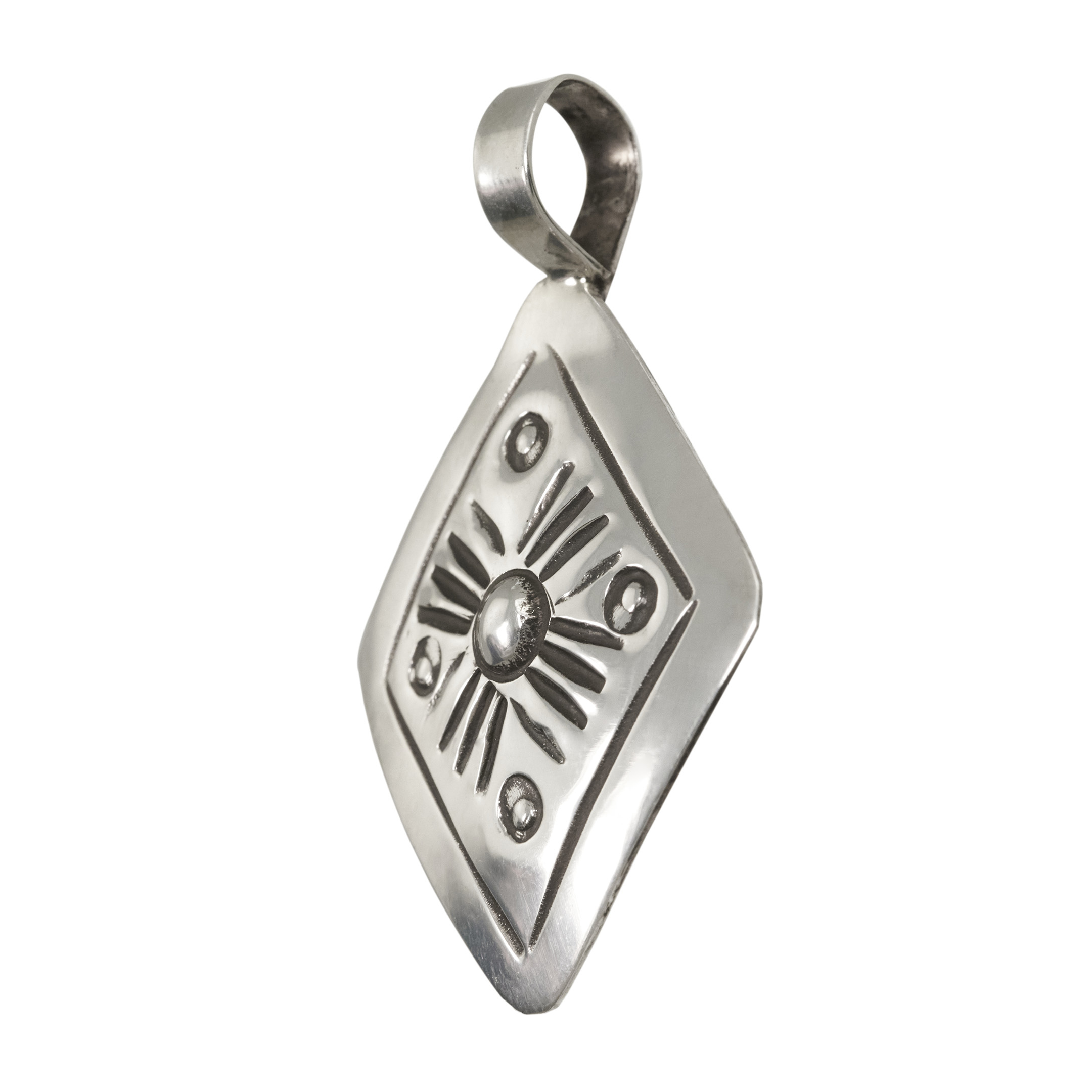 Pendentif losange argent PE650 - Harpo Paris