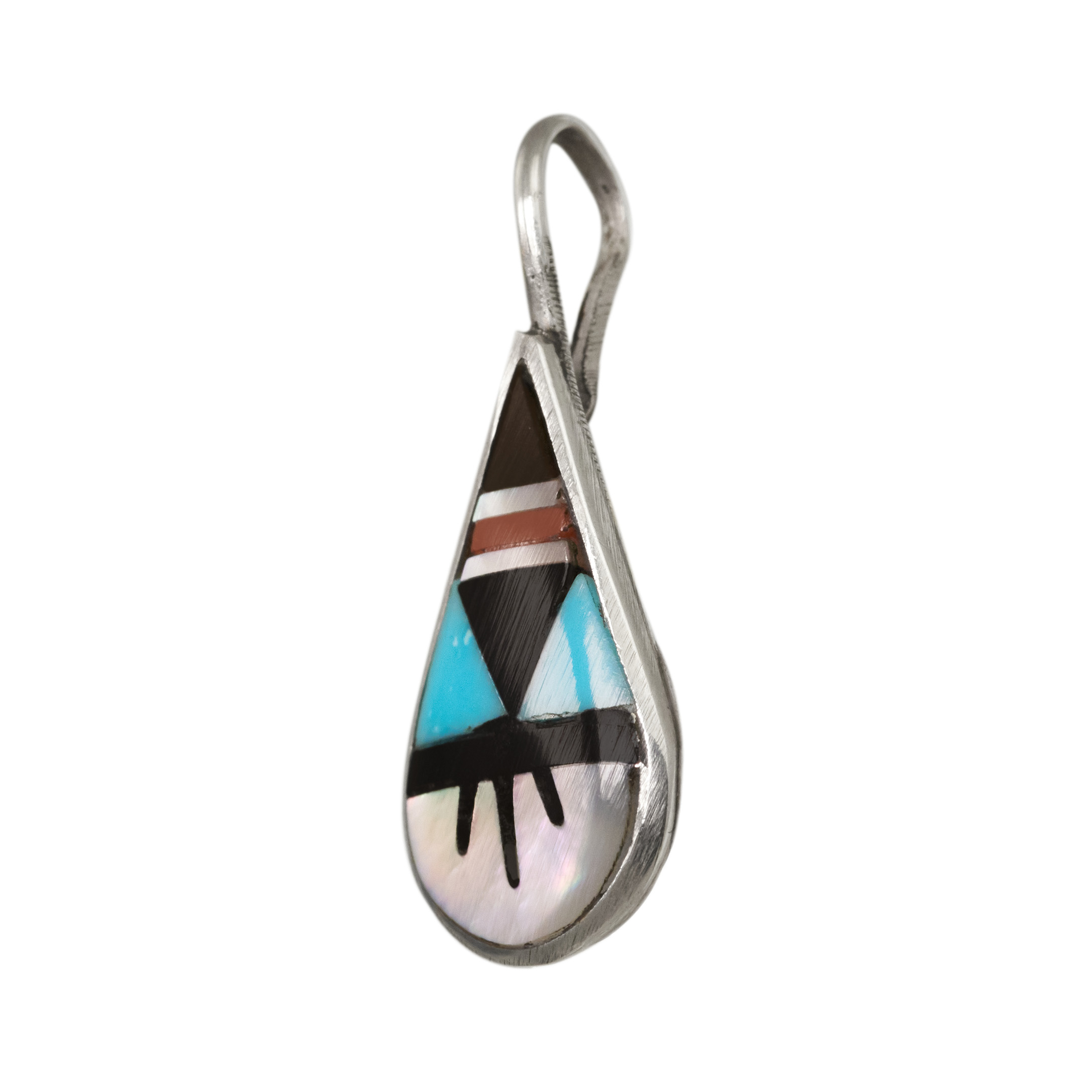 Inlay and silver pendant PE656 - Harpo Paris